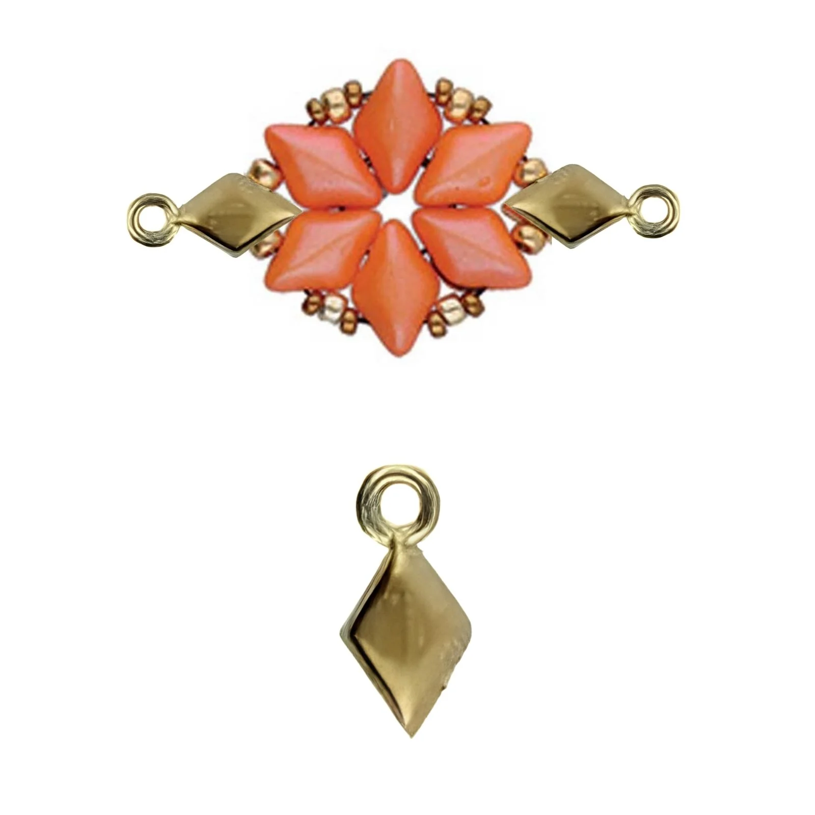 Cymbal Sykia Gemduo Bead Endings or Connectors, 4 Pcs. - Image 4
