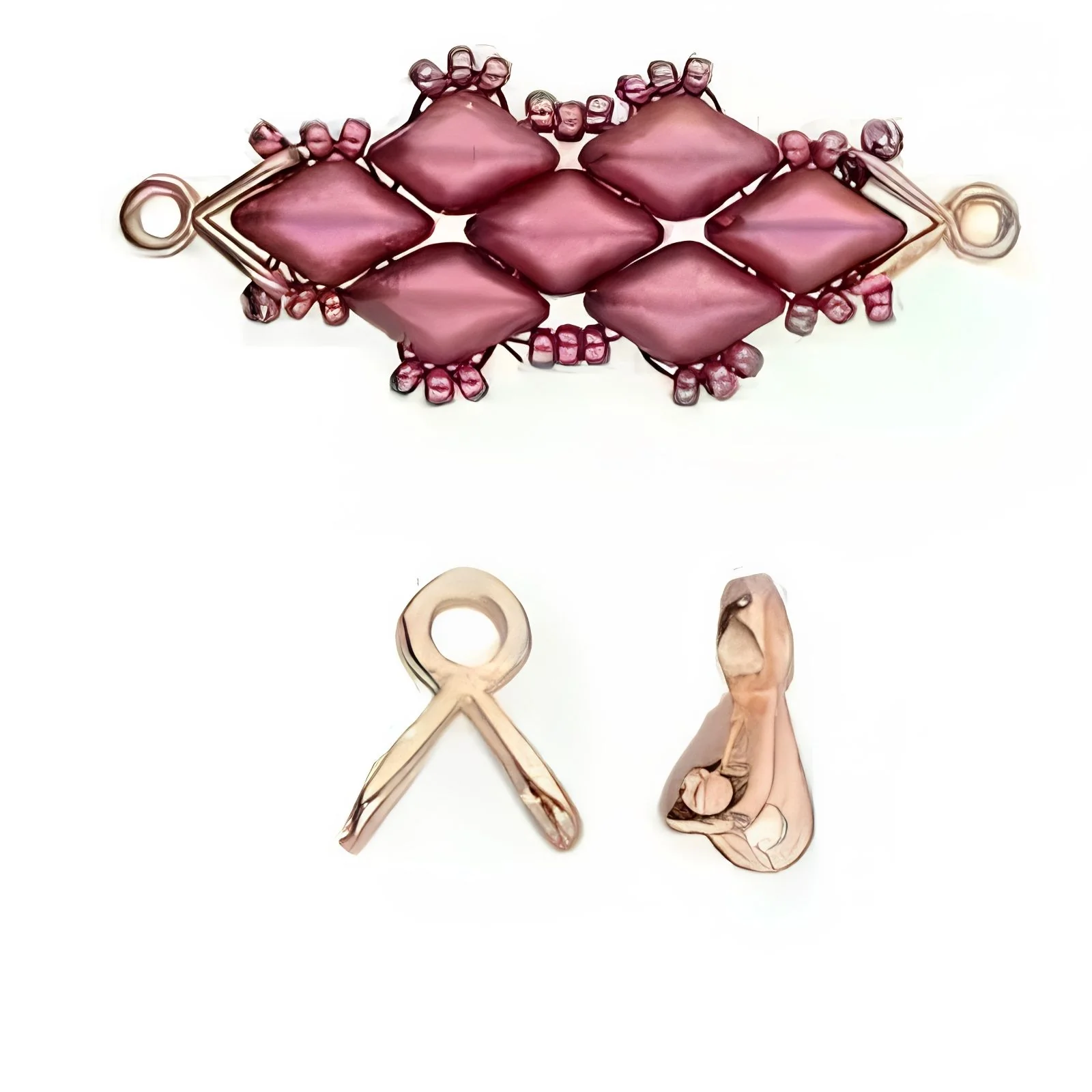 Cymbal Triades, Gemduo Bead Ending or Connector, 4 Pcs. - Image 5