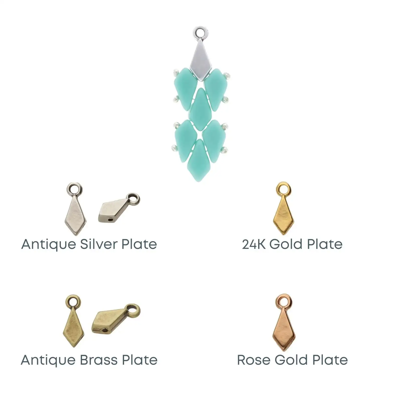 Cymbal Livadaki  Kite Bead Ending, 4 Pcs.
