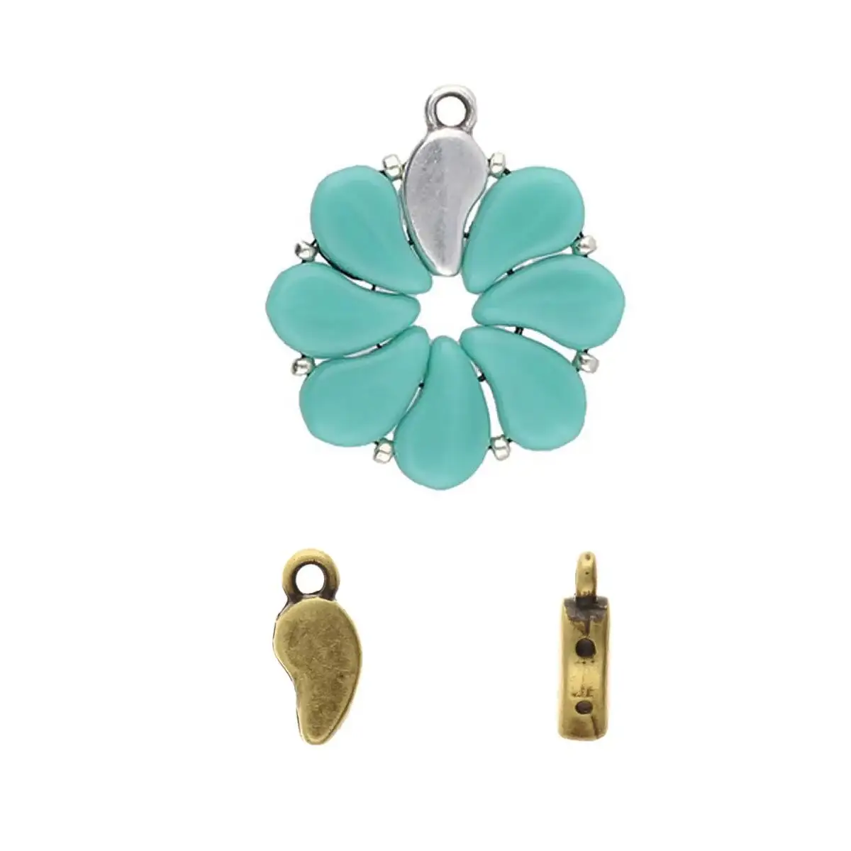 Cymbal Mamaku Paisley Bead Ending or Clasp Connector, 4 Pcs. - Image 5