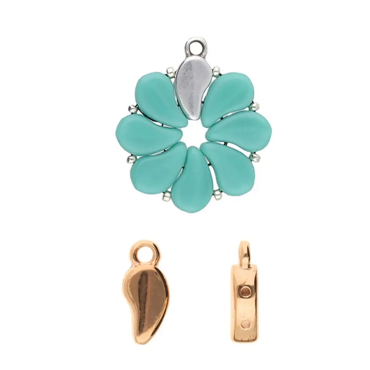 Cymbal Mamaku Paisley Bead Ending or Clasp Connector, 4 Pcs. - Image 6