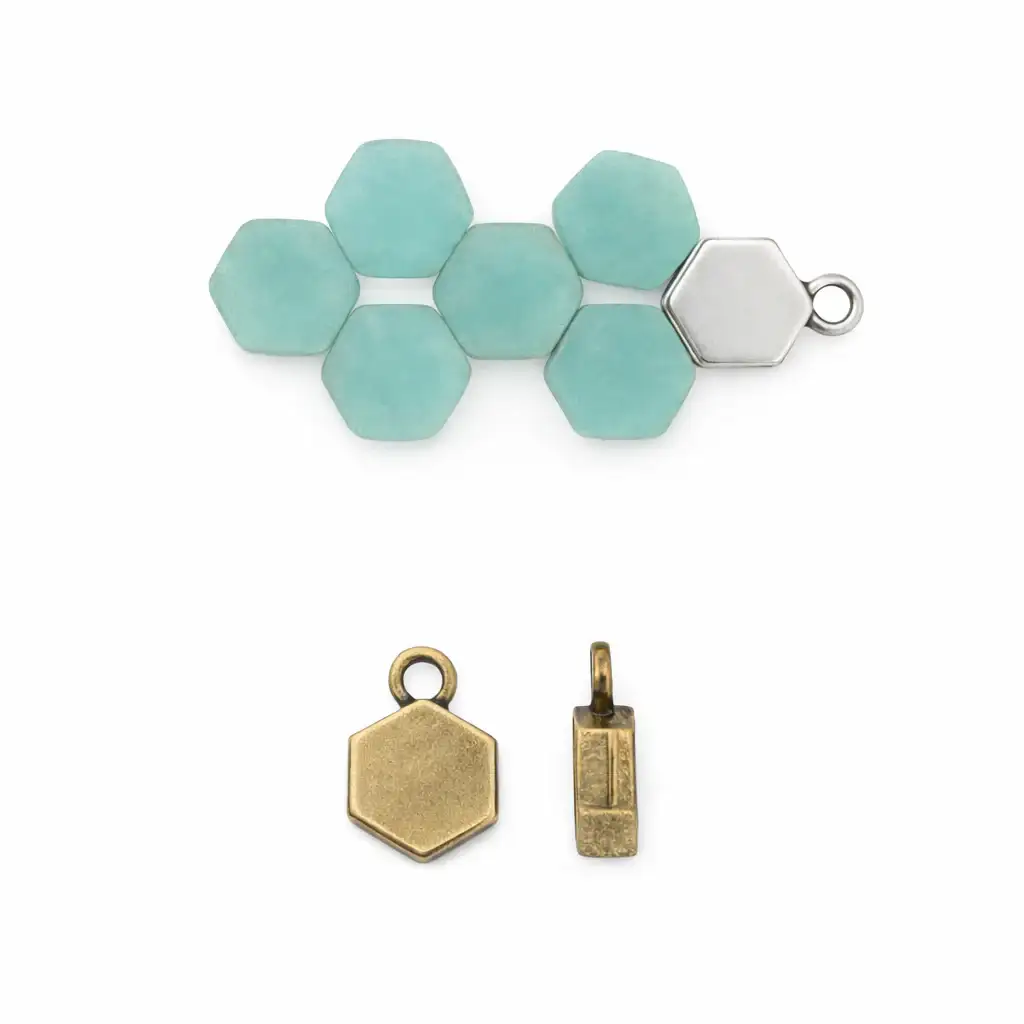 Cymbal Maragas, Honeycomb Bead Ending or Connector, 4 Pcs. - Image 5