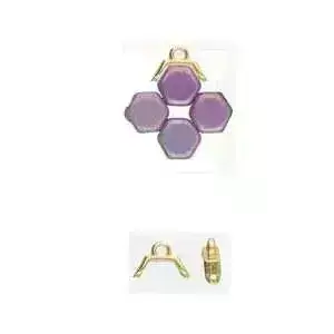 Cymbal Melanes II Honeycomb Bead Ending/Connectors, 4 pcs - Image 3