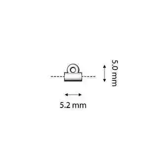 Cymbal Soros Tila Bead Ending or Clasp Connectors, 4 Pcs. - Image 2