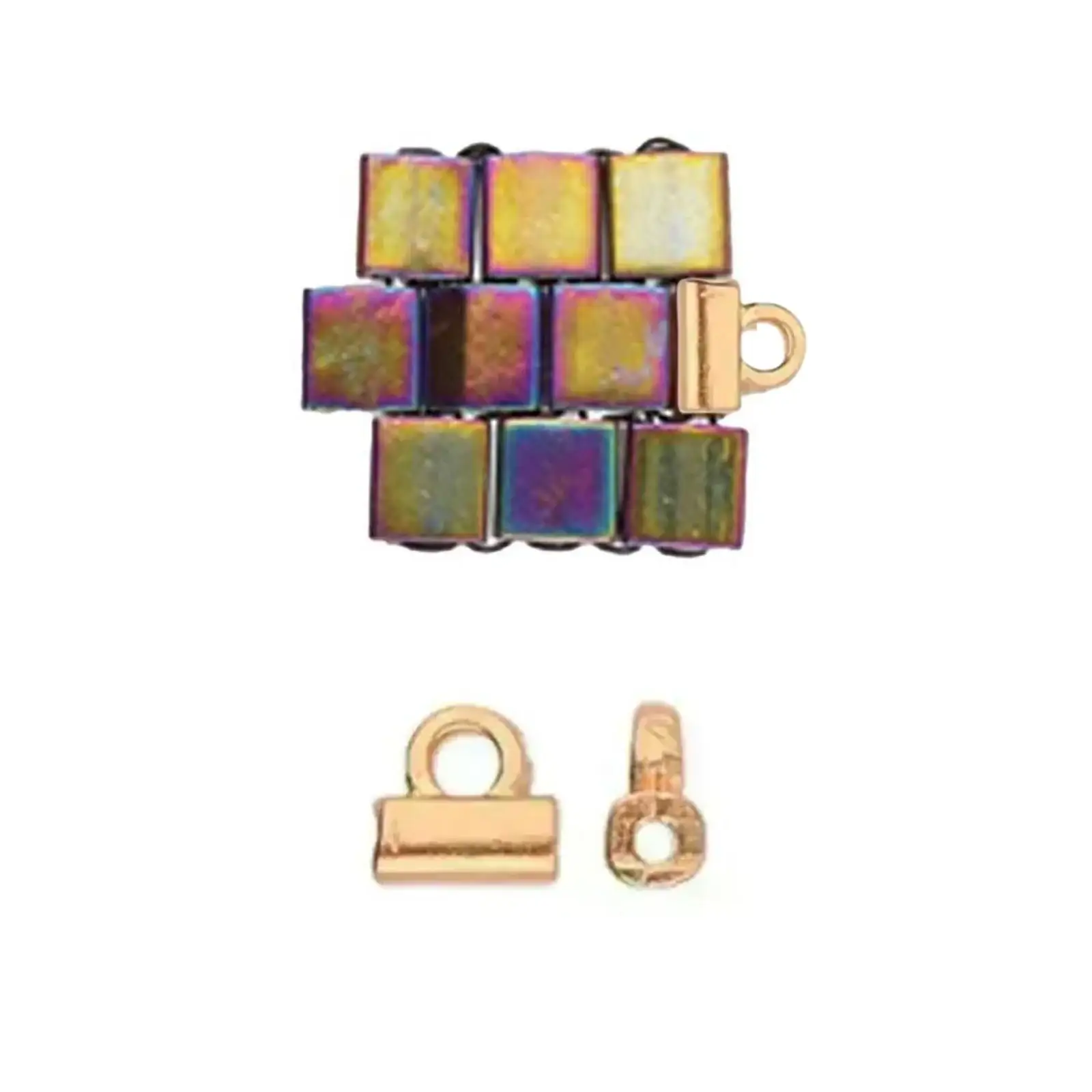 Cymbal Soros Tila Bead Ending or Clasp Connectors, 4 Pcs. - Image 6