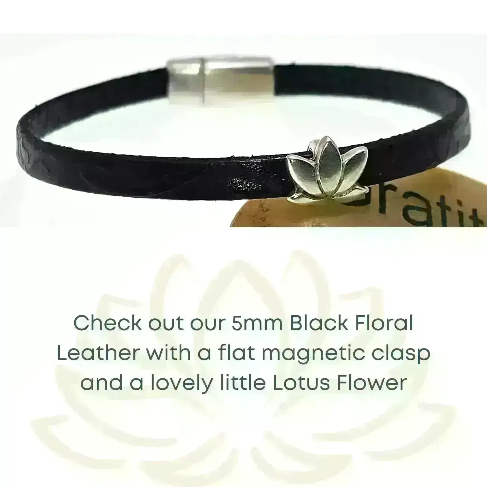 Lotus Flower Slider for Leather or Cork, 5mm - Image 6