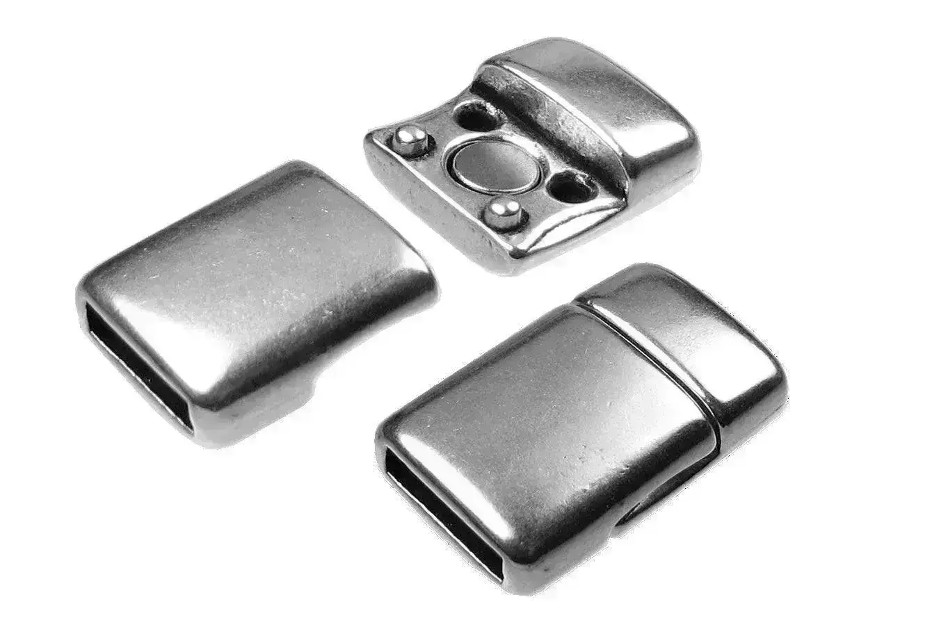 Flat Leather Magnetic Clasp, for 5 or 10mm Flat Leather - Image 6
