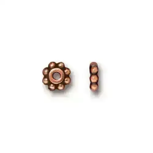 Tierracast Heishi Daisy Spacer Beads, 4mm - Image 3