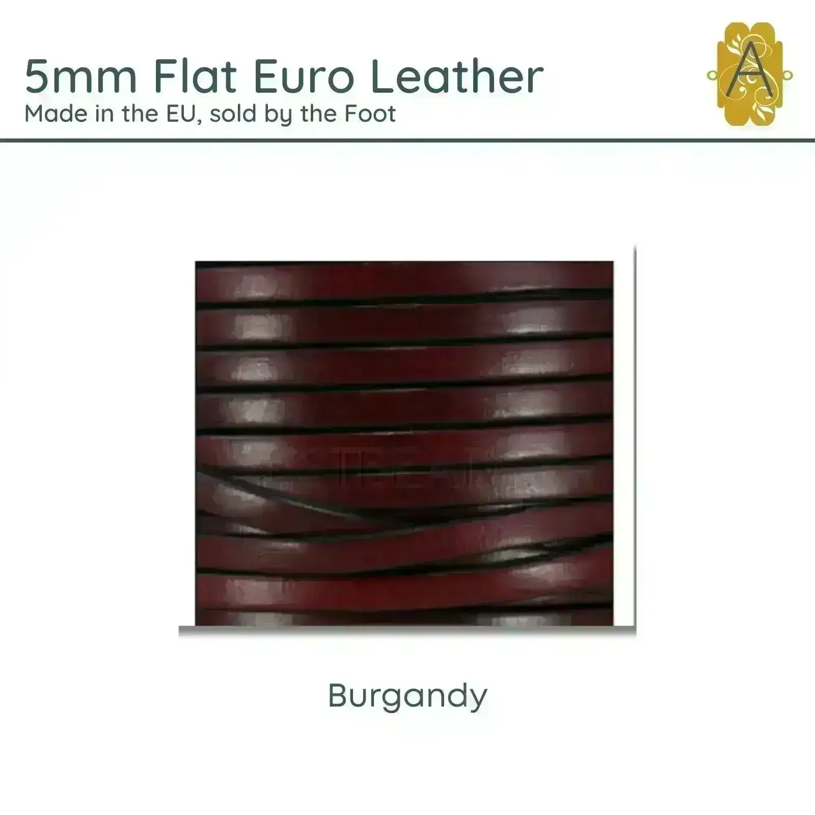 Superior Flat Euro Leather, 5mm, sold per foot , 20 Colors - Image 9