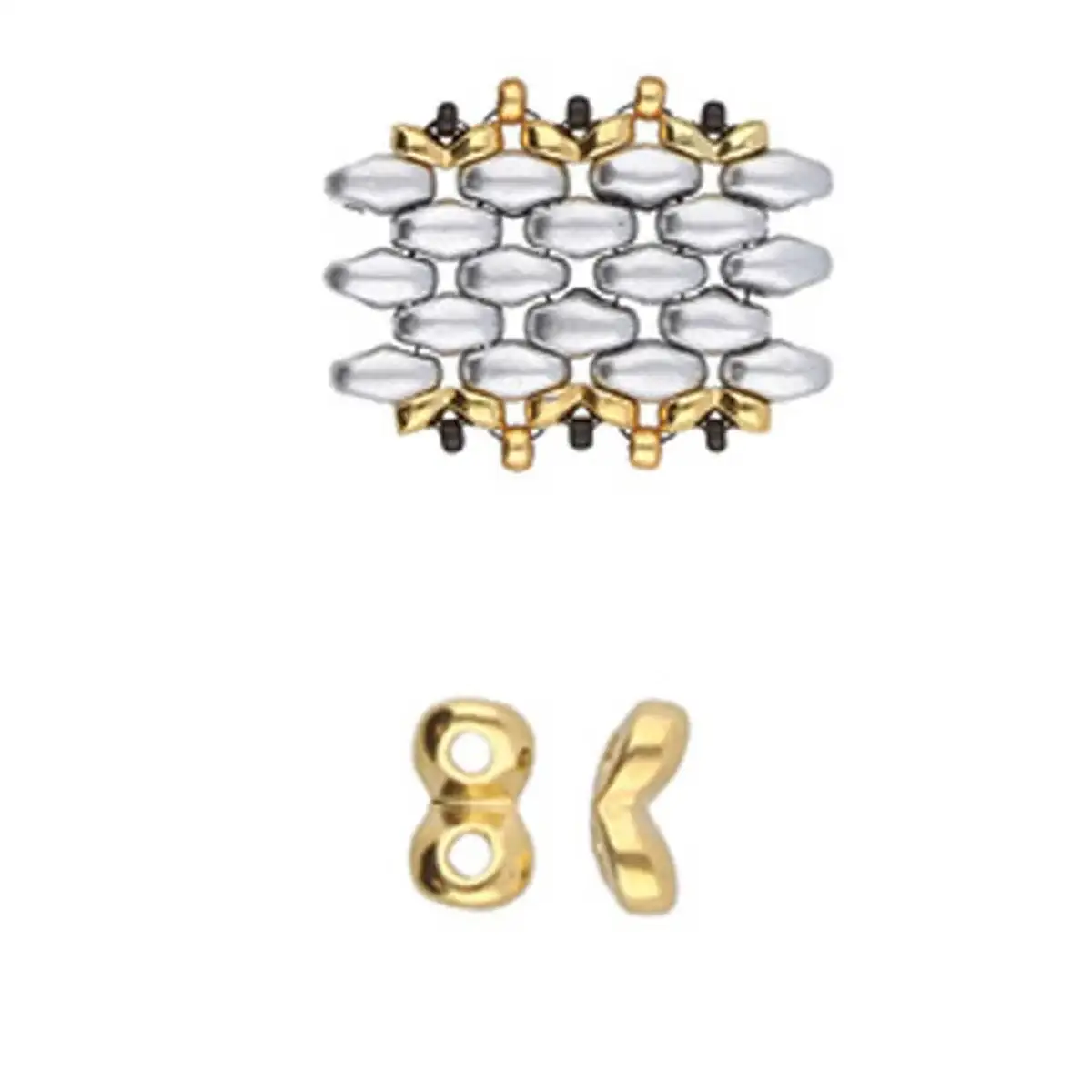 Cymbal Kaparia Superduo Side Bead, 6 Pcs. - Image 3