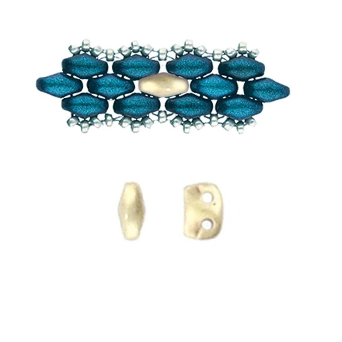 Cymbal Vitali, SuperDuo Bead Substitute, 6 Pcs. - Image 4
