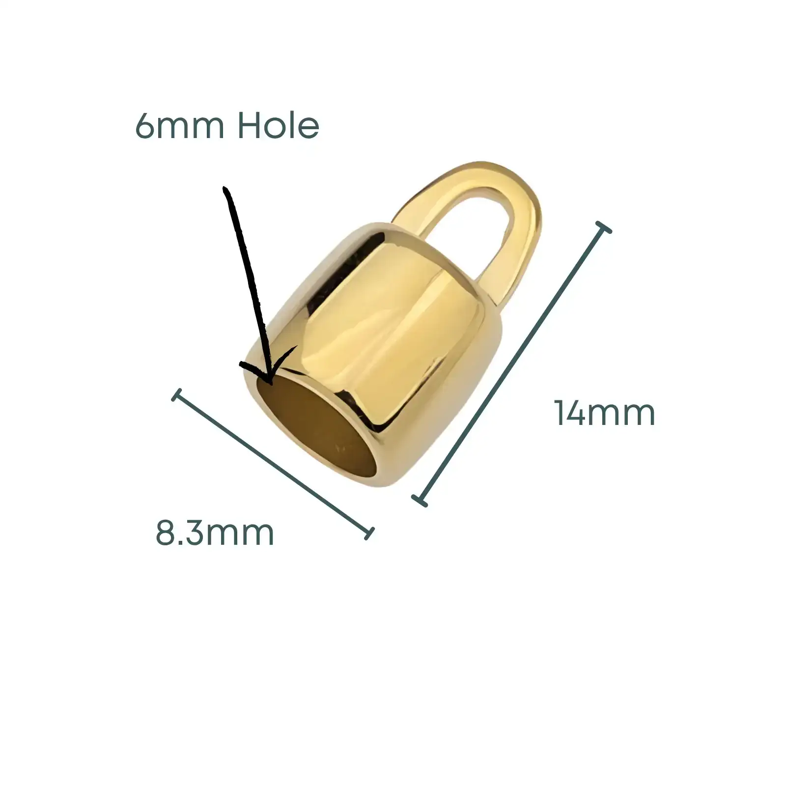 6mm Round Ending, for Leather, Cord, Kumihimo, Beaded Ropes - Image 3