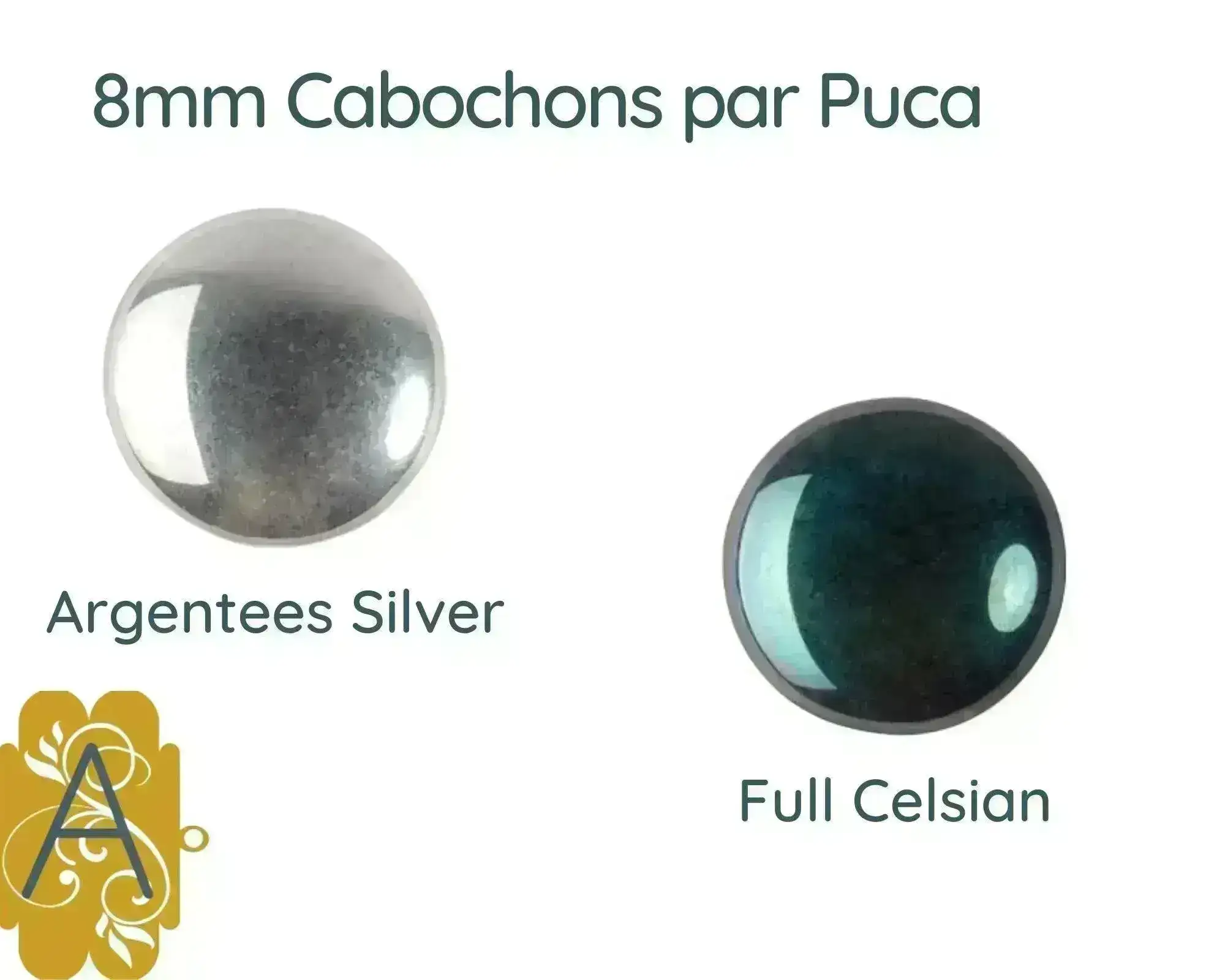 Cabochons par Puca, 8mm, Classic Collection - Image 4