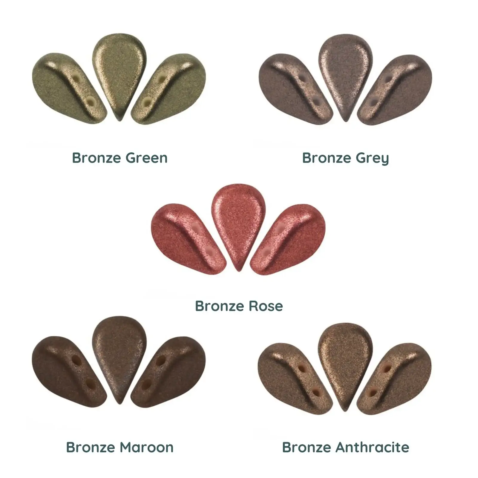 Amos Beads par Puca, New Bronze, 5g & 20g