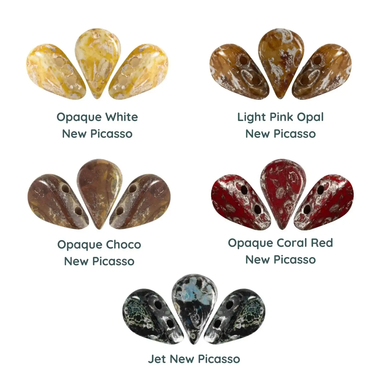 Amos Beads par Puca, New Picasso, 5g & 20g