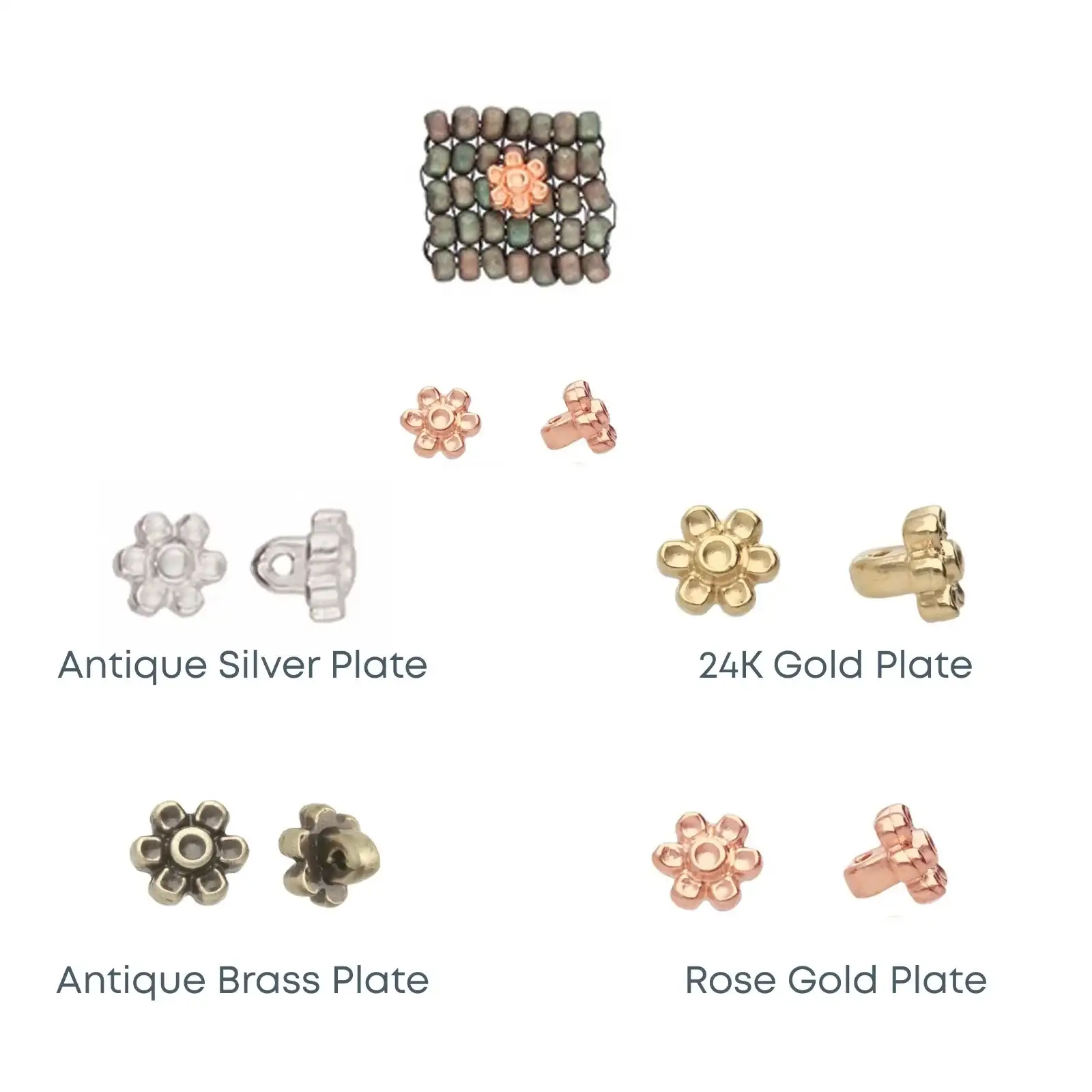 Cymbal Amoudi, 8/0 Bead Substitute or Embellishment, 5 Pcs.