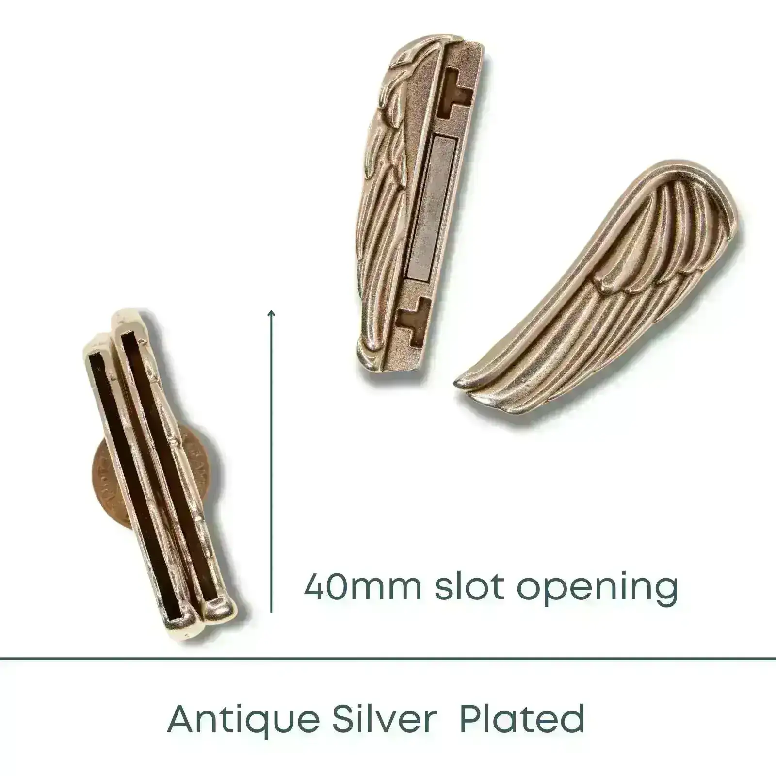 Angel Wing Magnetic Clasp for Leather & Cork in 3 Finishes - Image 5