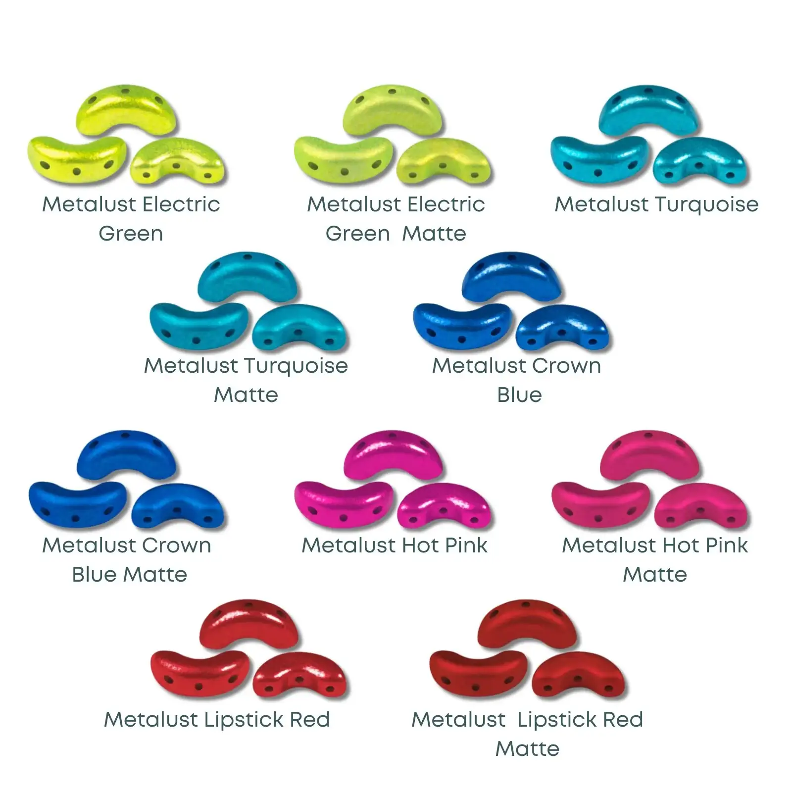 Arcos Beads par Puca, Metalust, 5g & 20g
