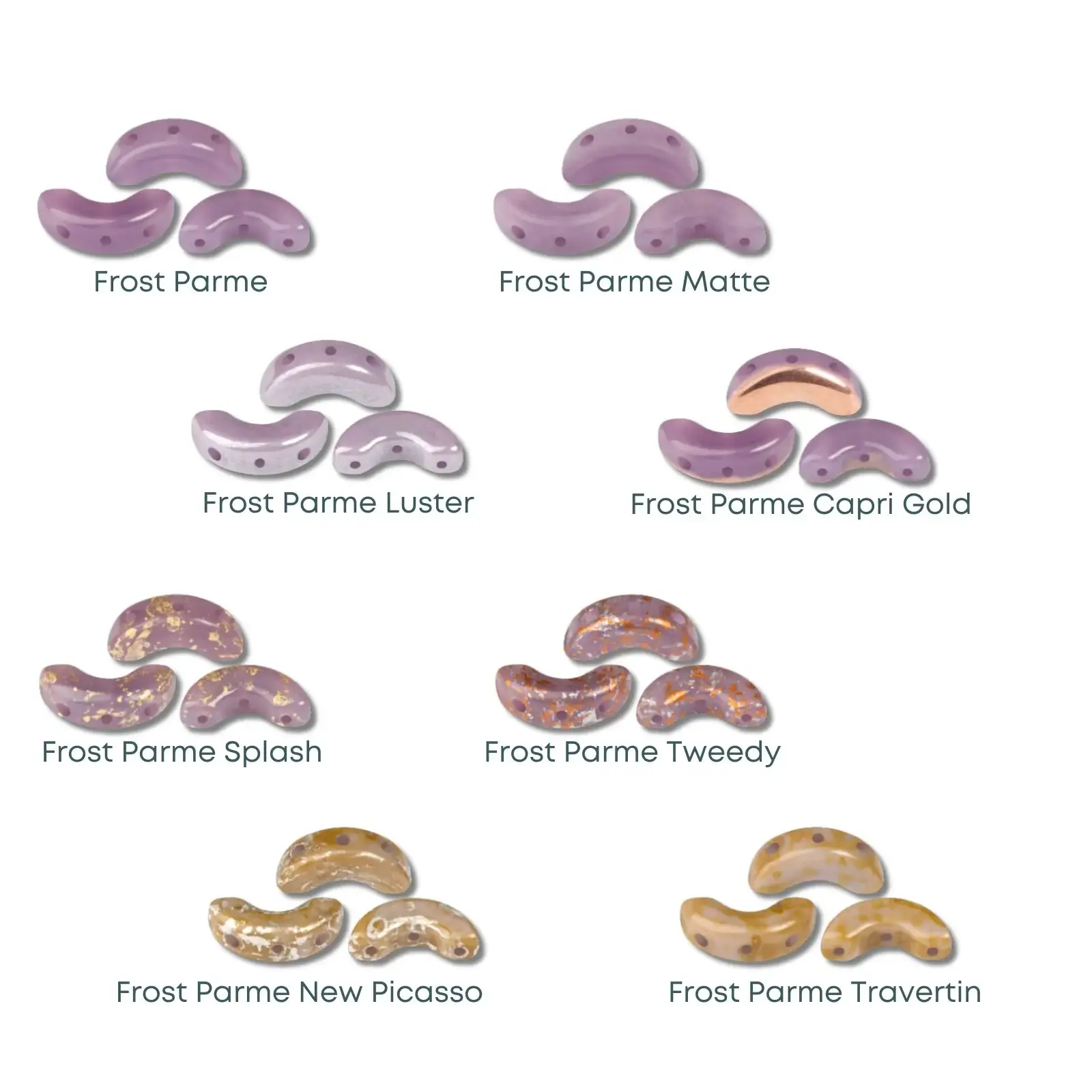 Arcos Beads par Puca Frost Parme, 30 Beads
