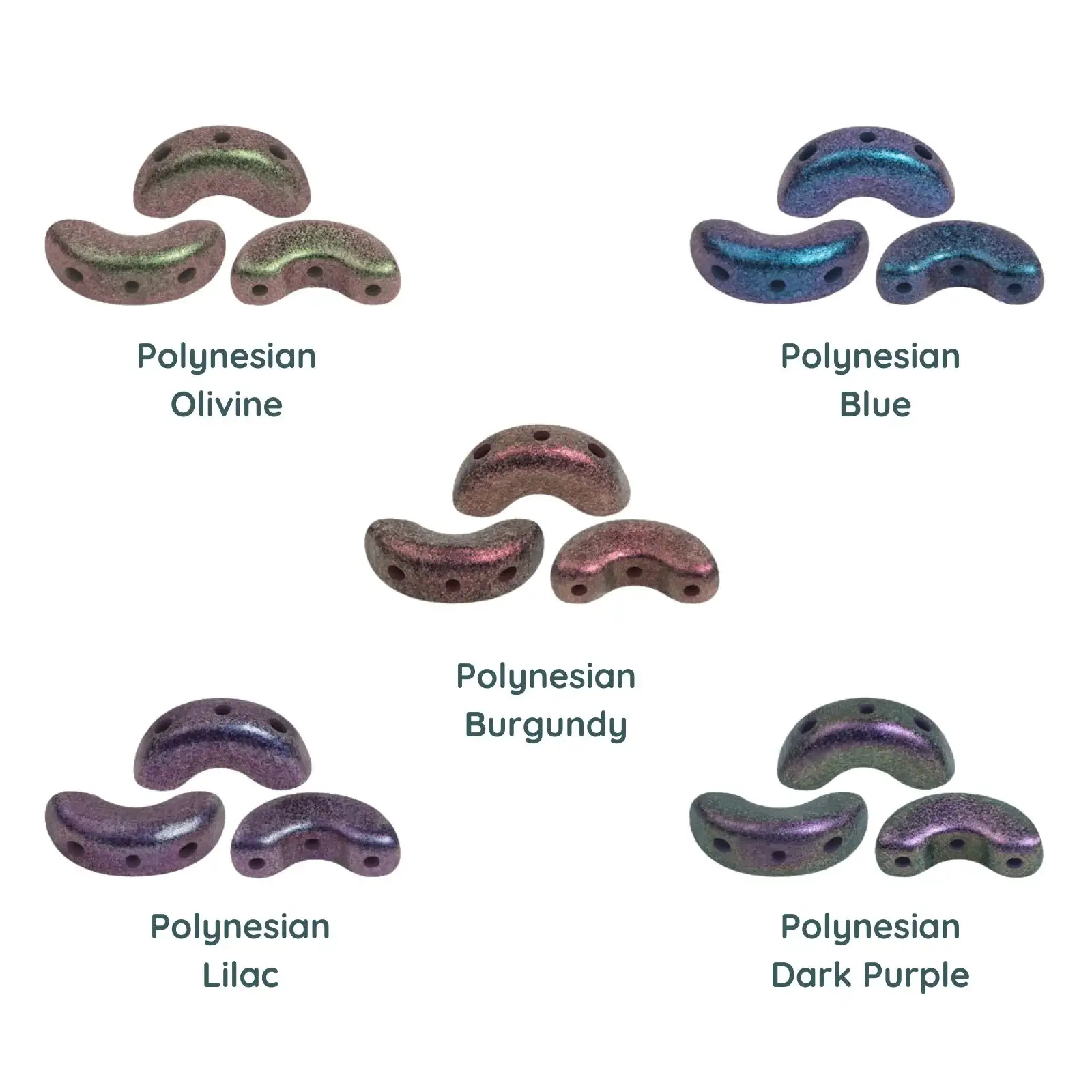 Arcos Beads par Puca, Polynesian, 5g & 20g