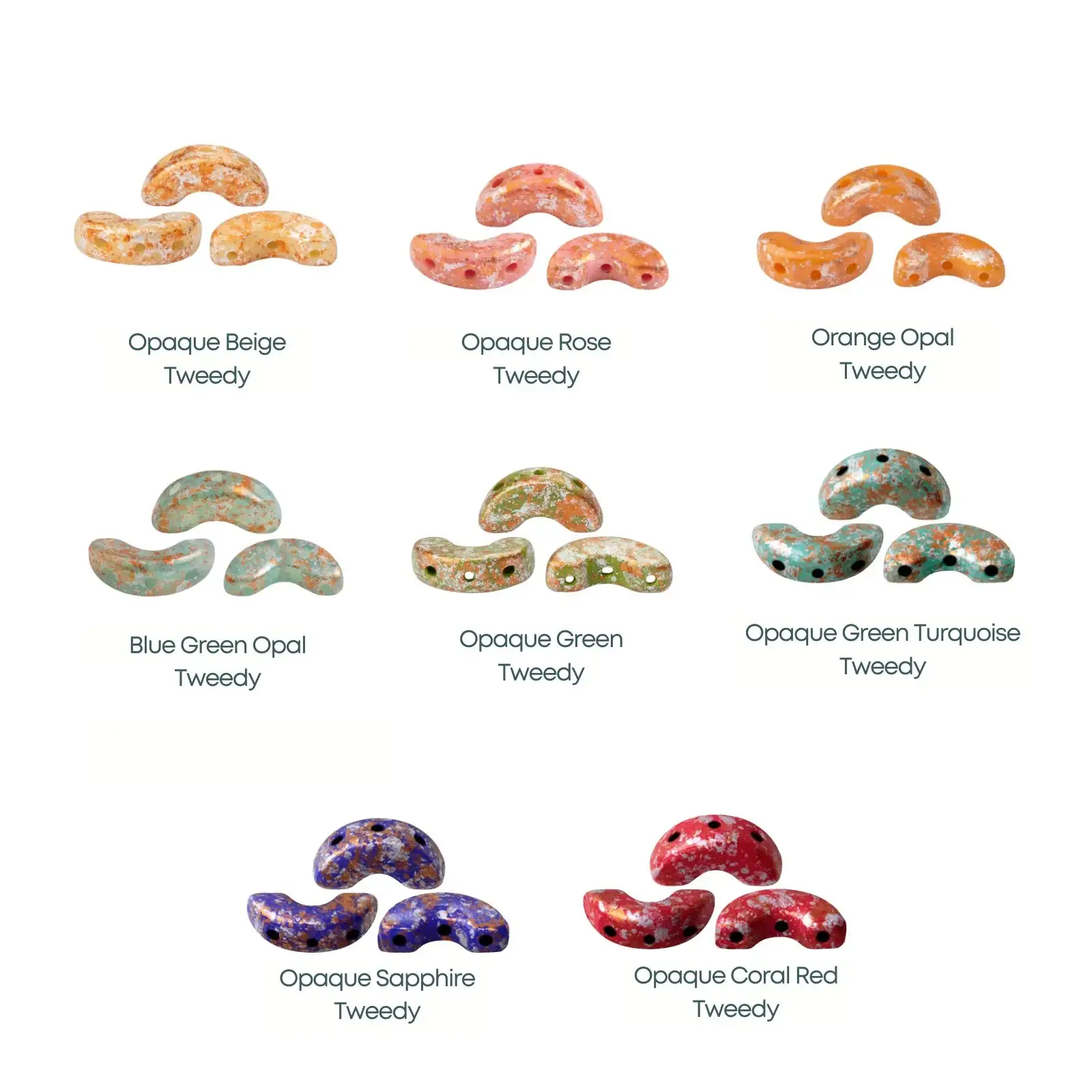 Arcos Beads par Puca, Tweedy, 30 beads & 20g