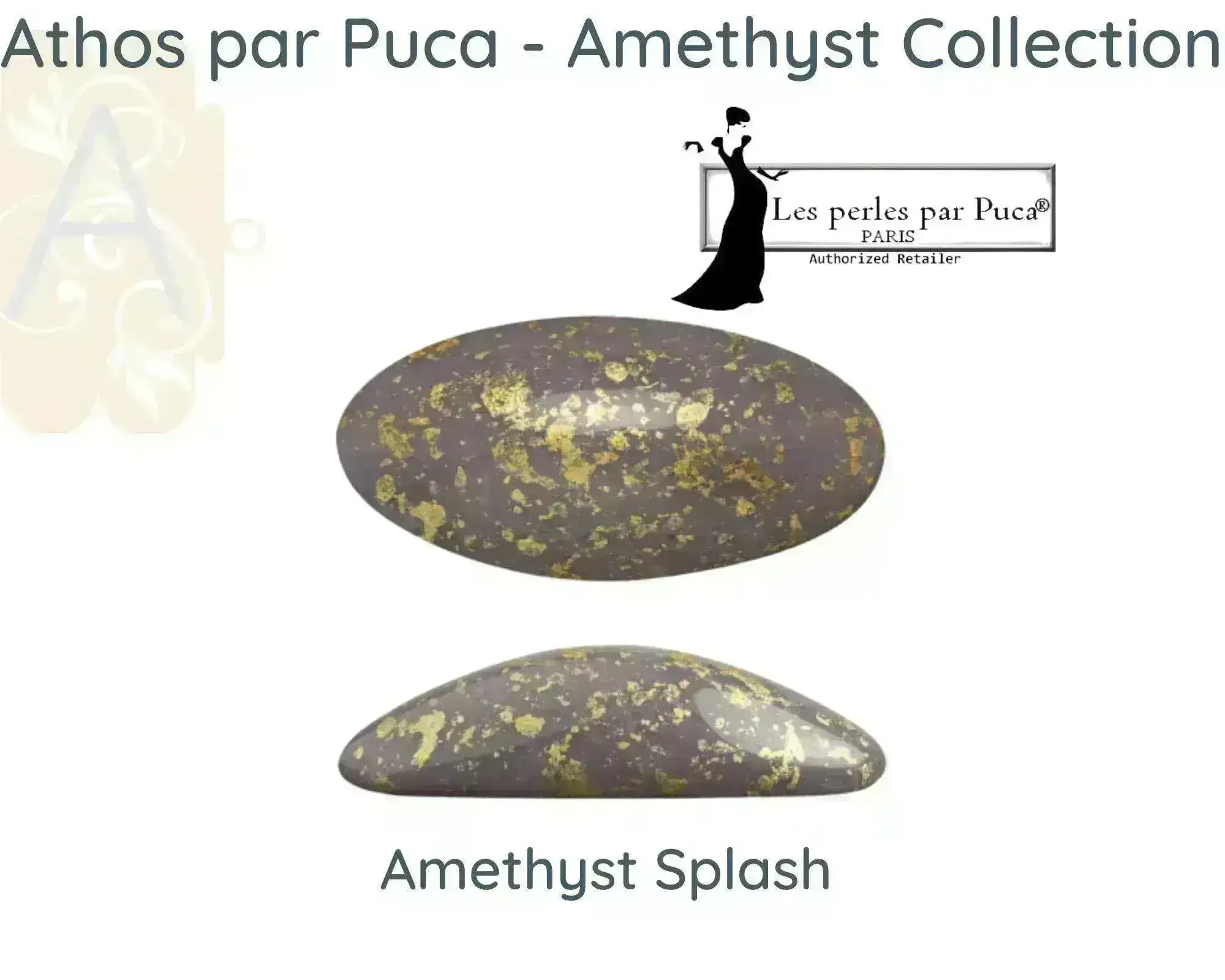 Athos Beads Cabochons par Puca (No Holes), Purple - Image 3
