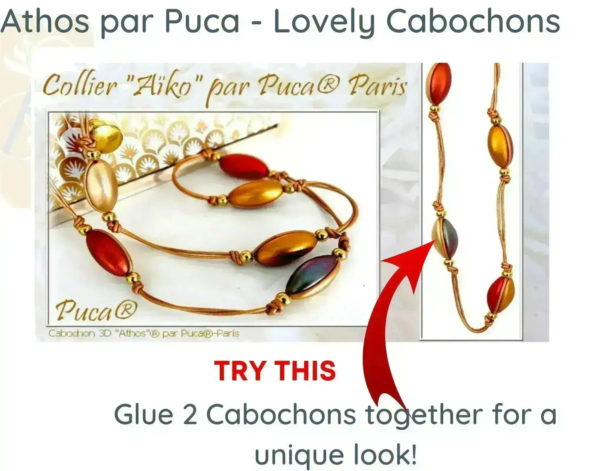 Athos Beads Cabochons par Puca (No Holes), Purple - Image 7