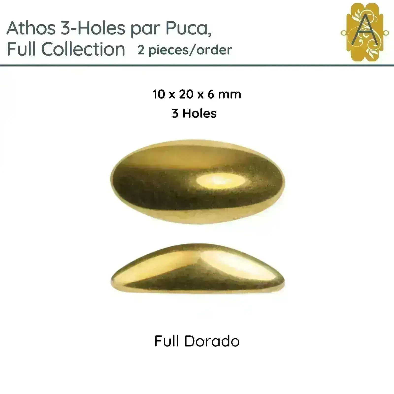 Athos 3-Hole Beads par Puca Beads, Full - Image 5