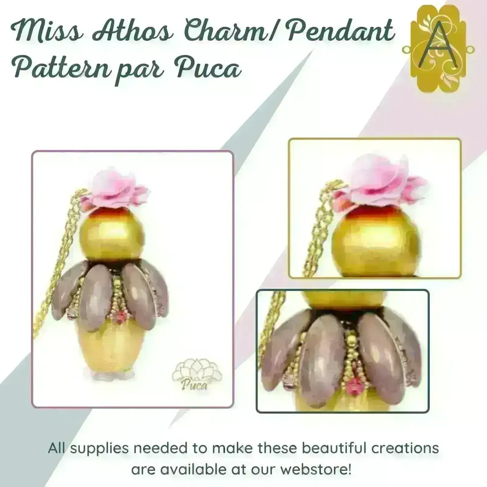 Athos 3-Hole Beads par Puca, Mix Ceramic Look - Image 9