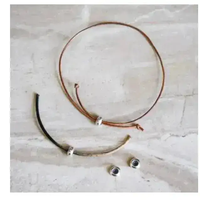 SMALL Bead Stoppers for Leather, Cord or Chain, 6mmx1.2mm - Image 10