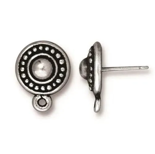 Tierracast Beaded Earring Studs, 11mm, Titanium Posts