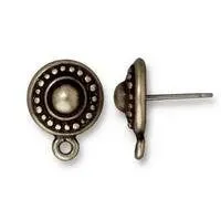 Tierracast Beaded Earring Studs, 11mm, Titanium Posts - Image 2