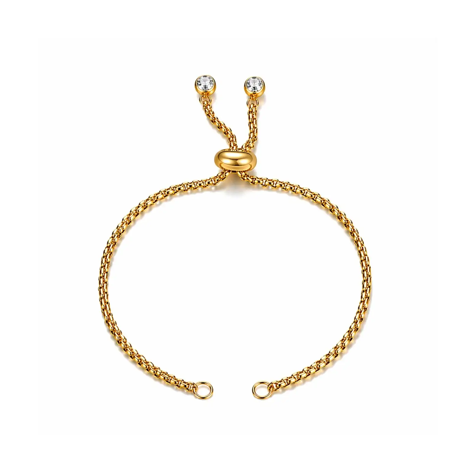 Adjustable Bolo Bracelet Chains with Rhinestone Endings - Image 7