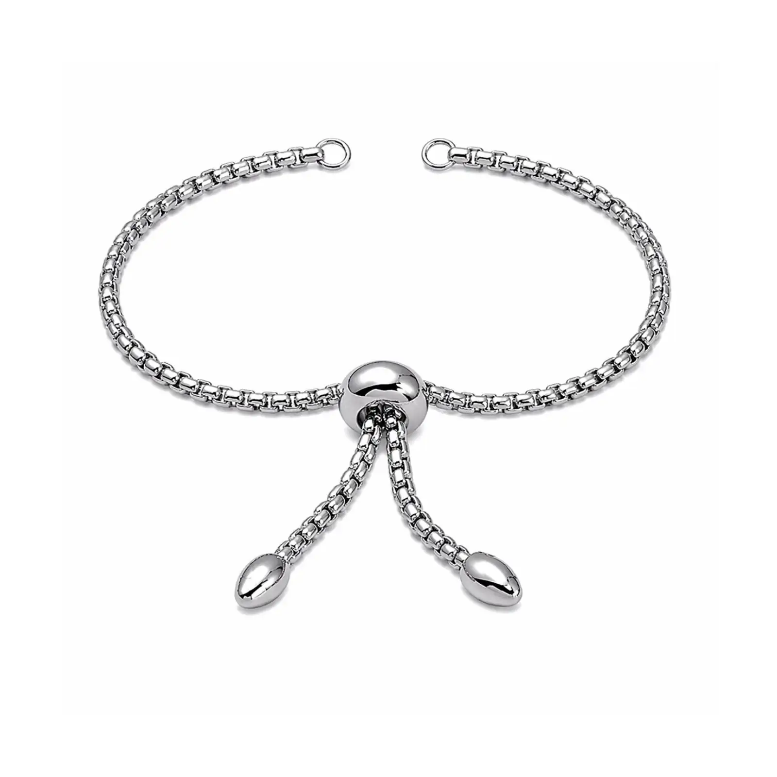 Adjustable Bolo Bracelet Medium Chain with Teardrop - Image 2