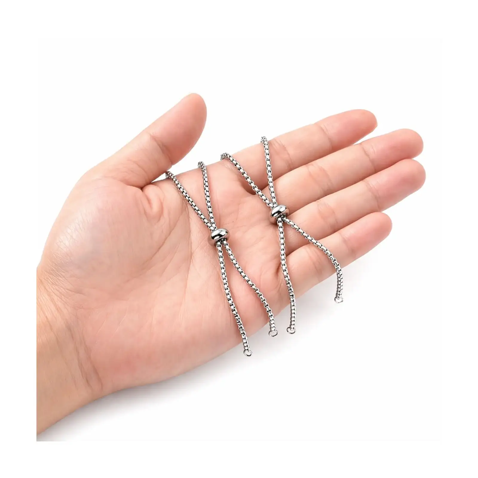 Adjustable Bolo Bracelet Medium Chain with Teardrop - Image 4