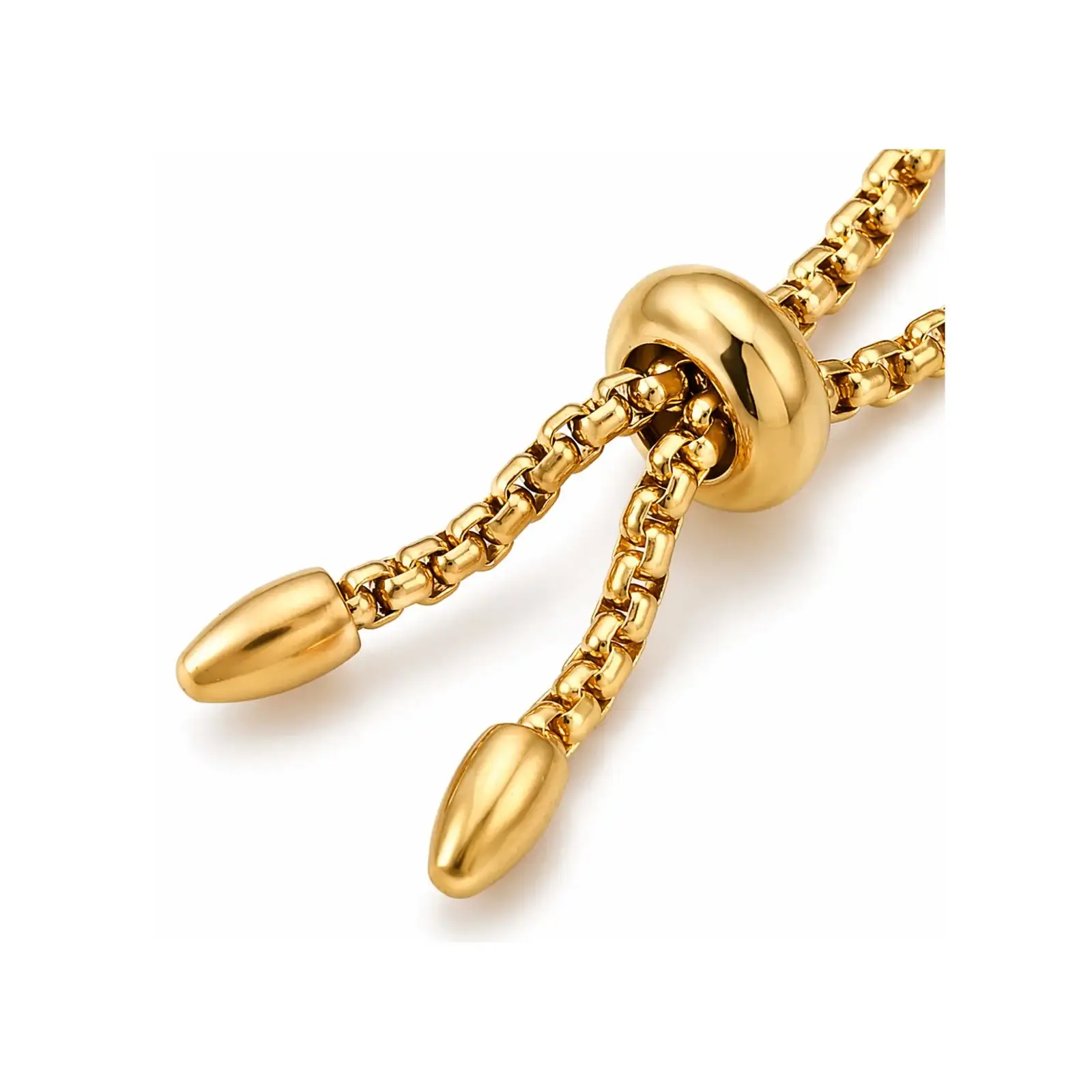 Adjustable Bolo Bracelet Medium Chain with Teardrop - Image 6