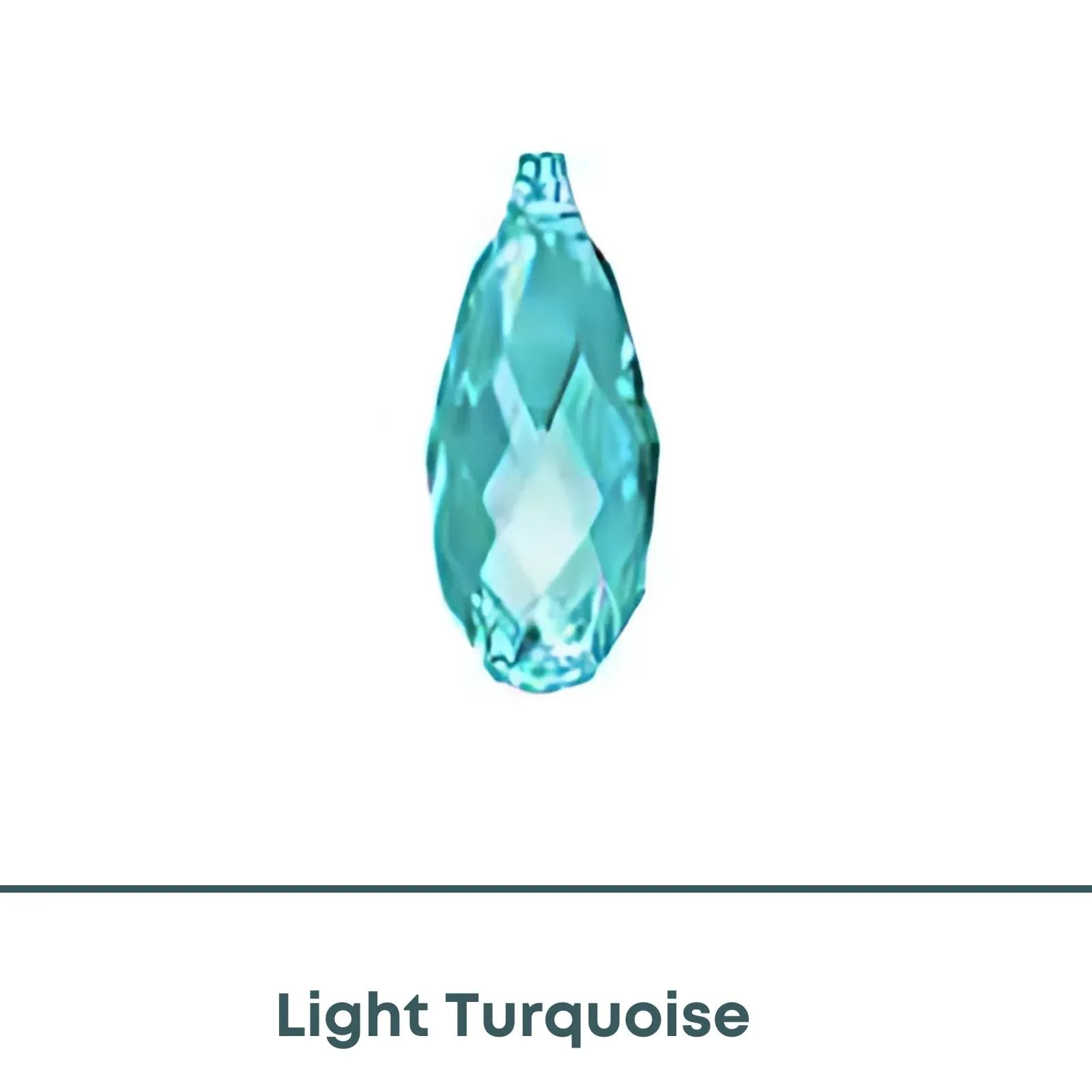 Brilliance 6010 Crystal Briolettes, Light Turquoise, 1, 4 or 8 pieces - Image 2
