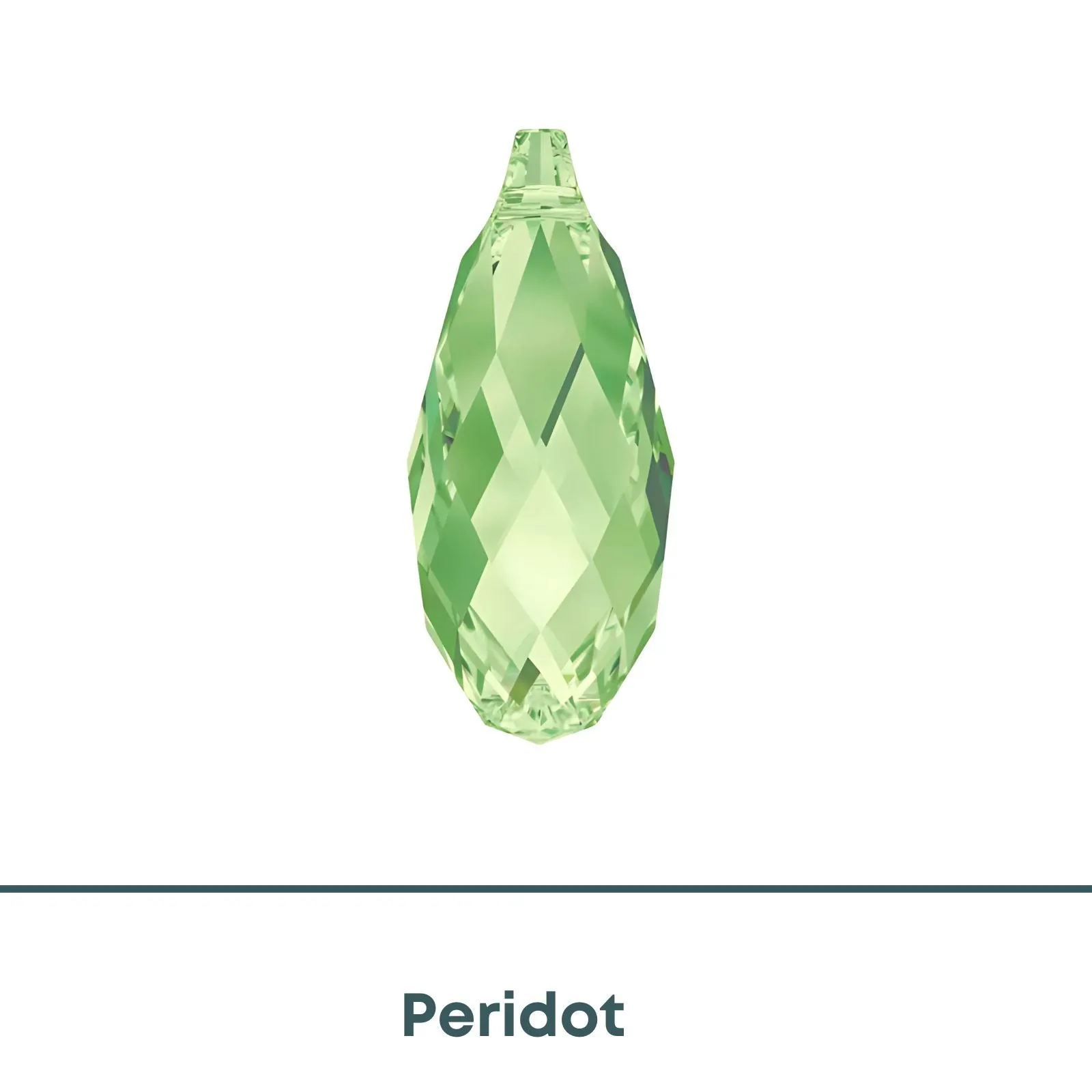 Brilliance 6010 Crystal Briolettes, Peridot, 13x6.5mm, Peridot - Image 2