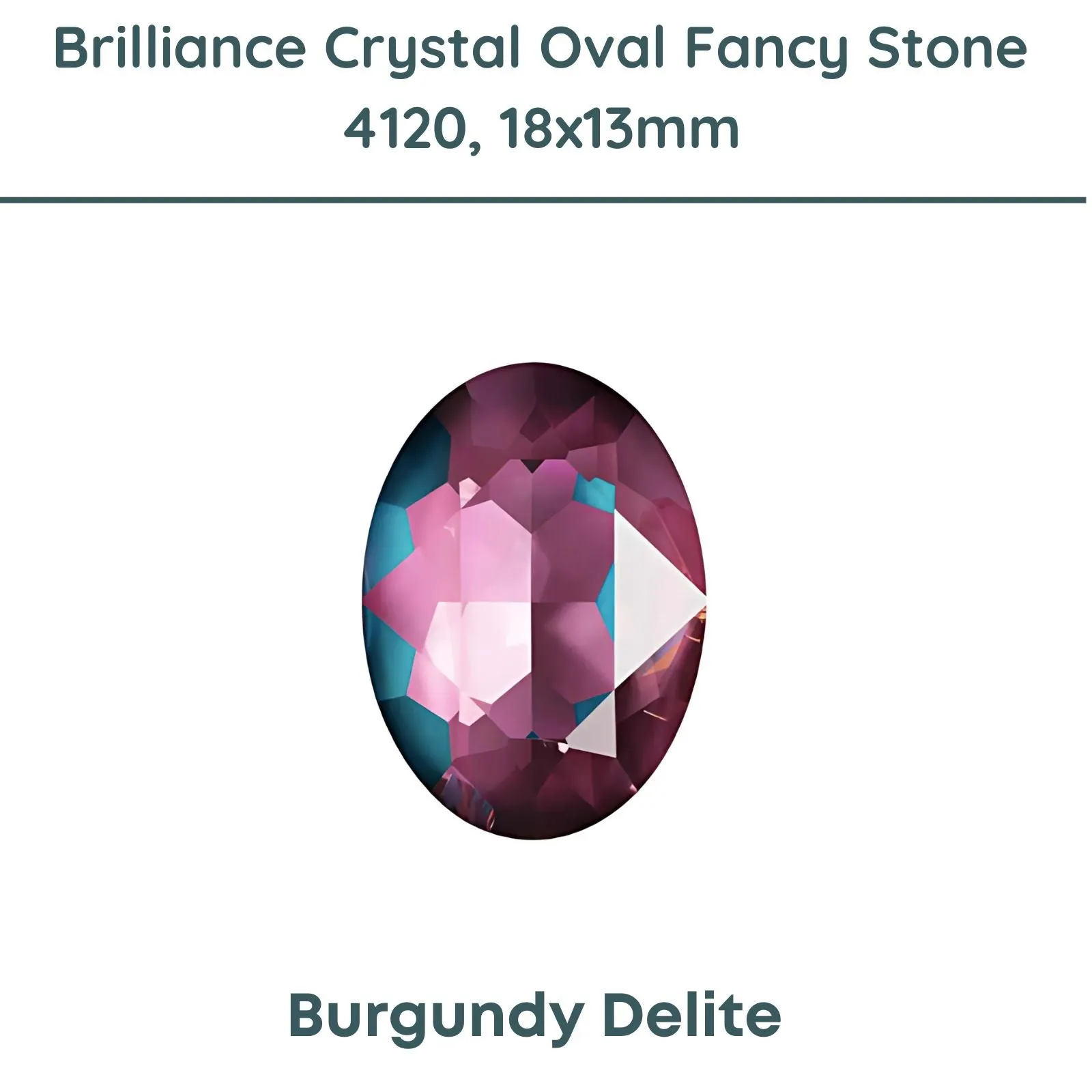 Brilliance Crystal, 4120 (18x13mm) Fancy Stones, Burgundy Delite