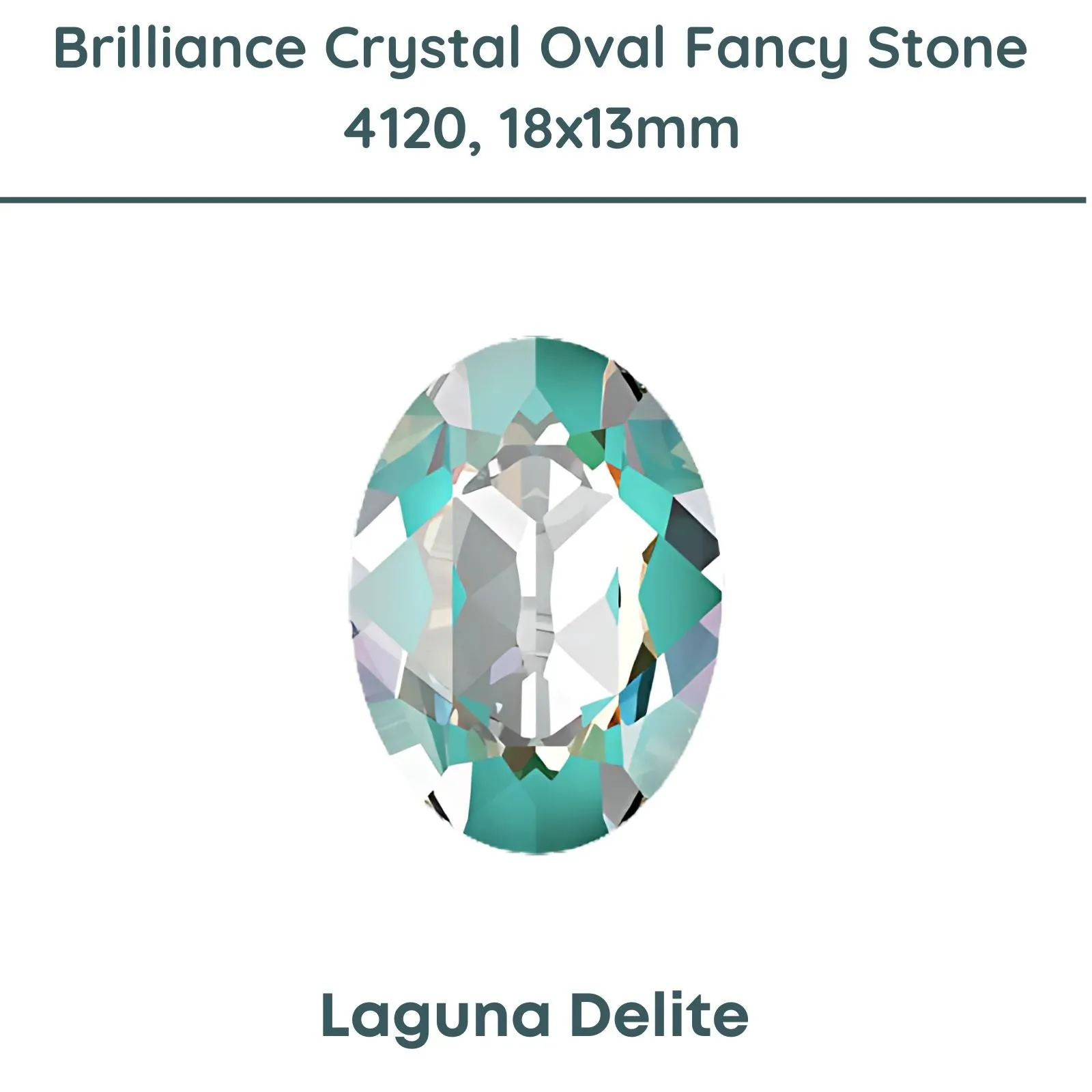 Brilliance Crystal, 4120 (18x13mm) Fancy Stones, Laguna Delite