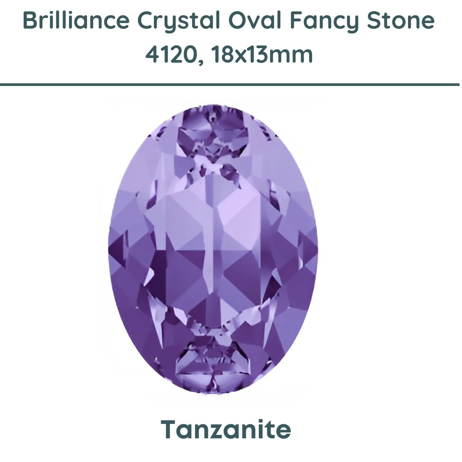 Brilliance Crystal, 4120 (18x13mm) Fancy Stones, Tanzanite
