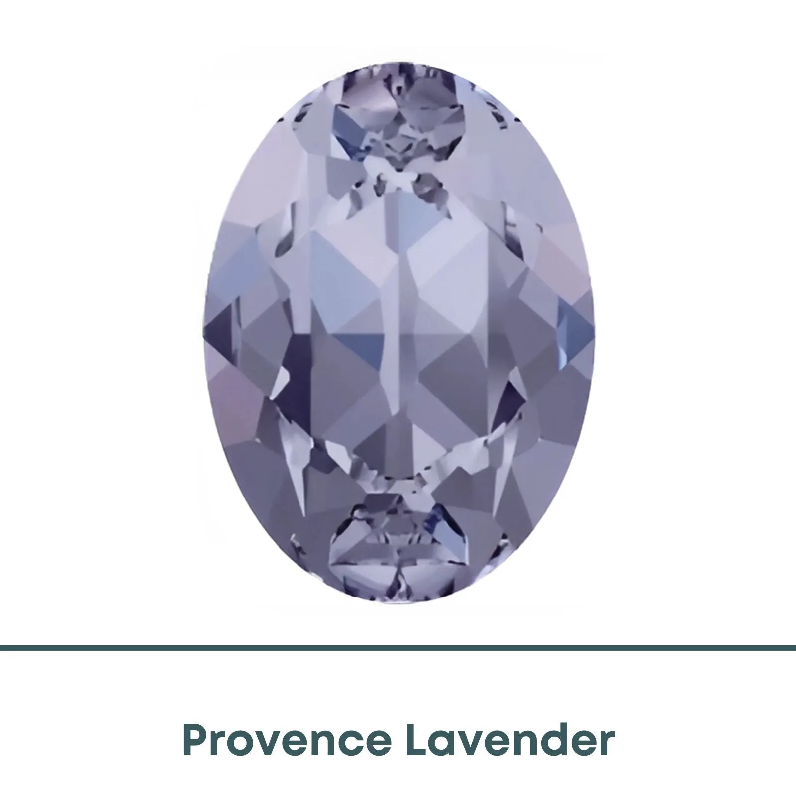 Brilliance Crystal 4120 (14x10mm) Faceted Oval Fancy Stones, Provence Lavender - Image 2