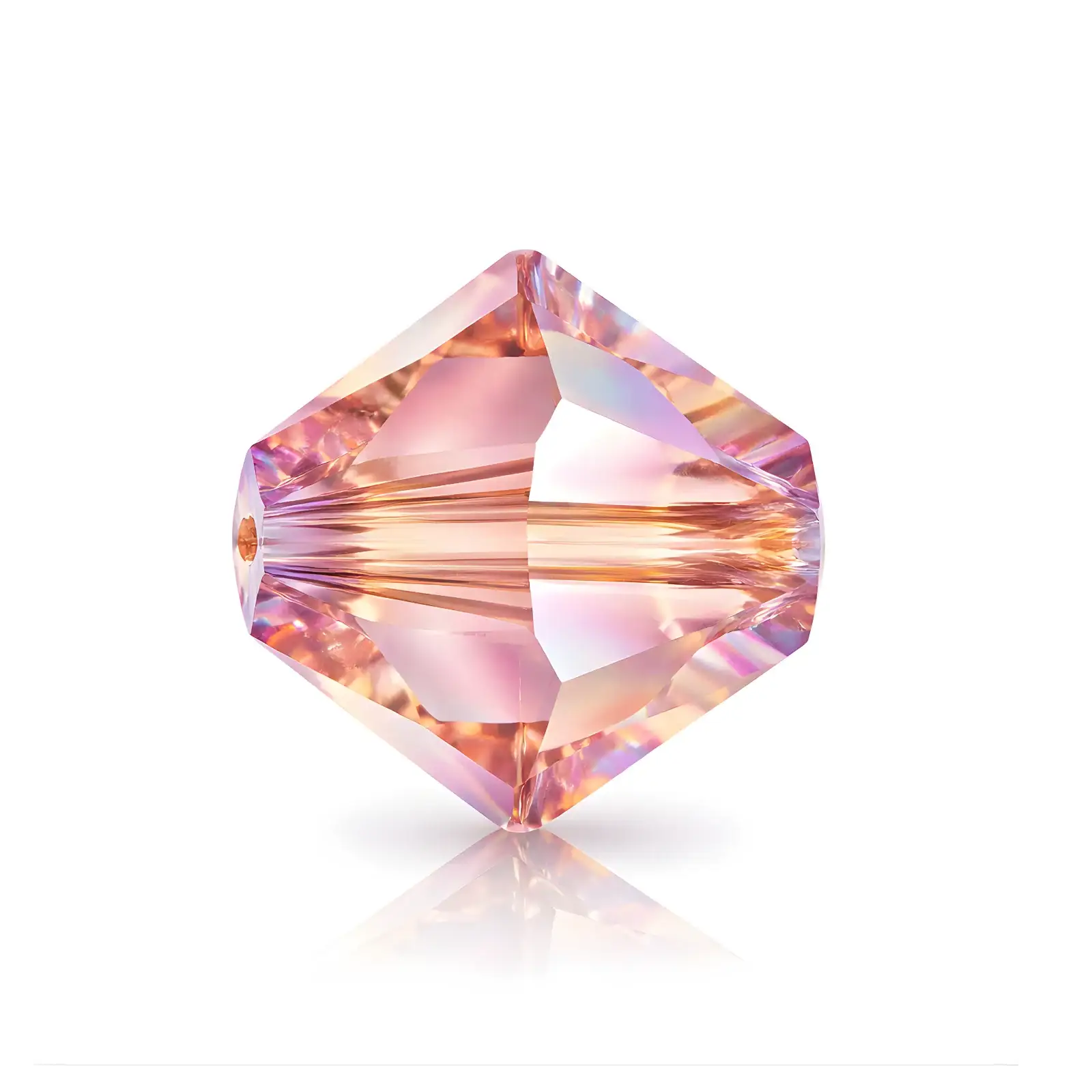 Brilliance Austrian Crystal Bicones 5328, 4mm, Blush Rose x2 AB