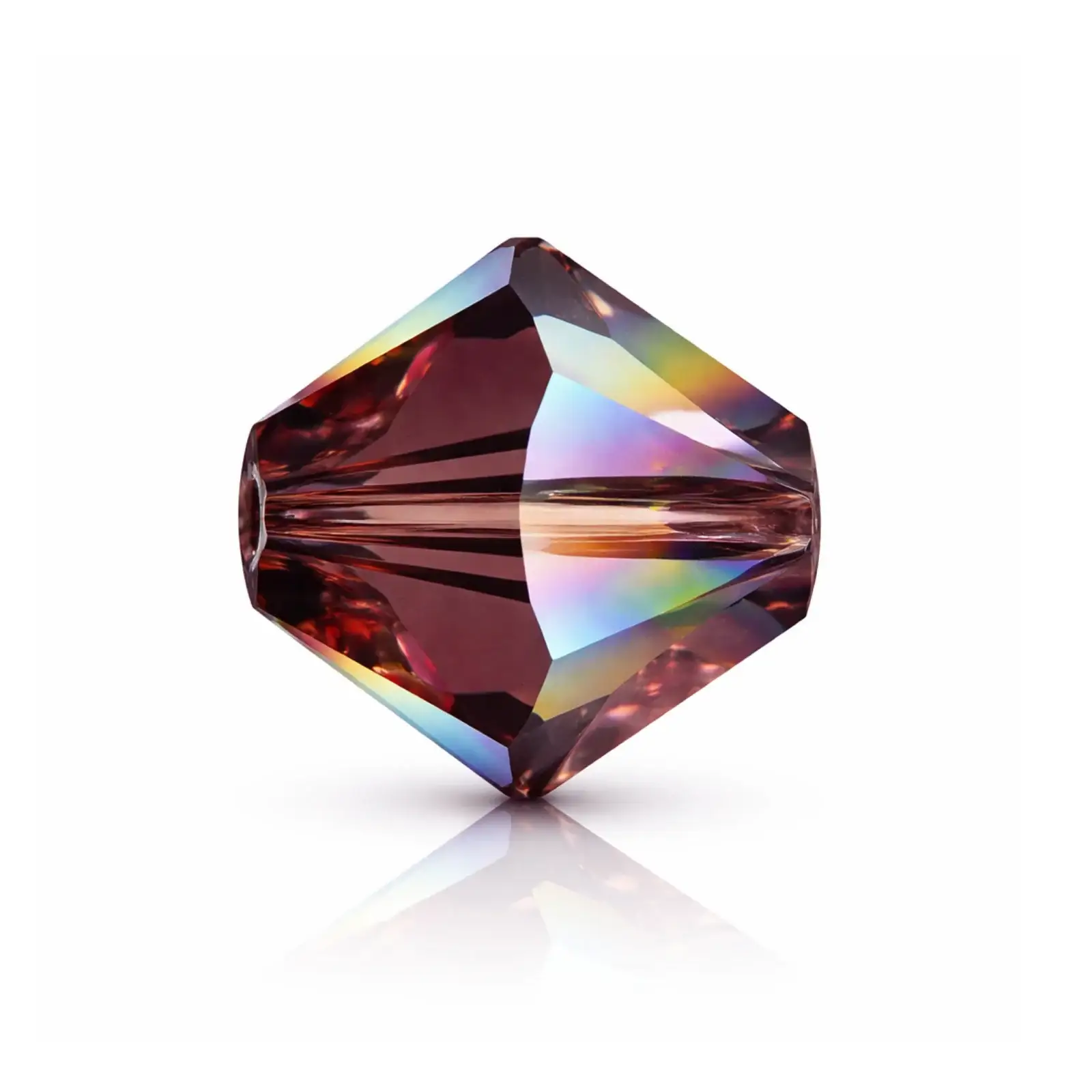 Brilliance Austrian Crystal Bicones 5328, 4mm, Burgundy AB