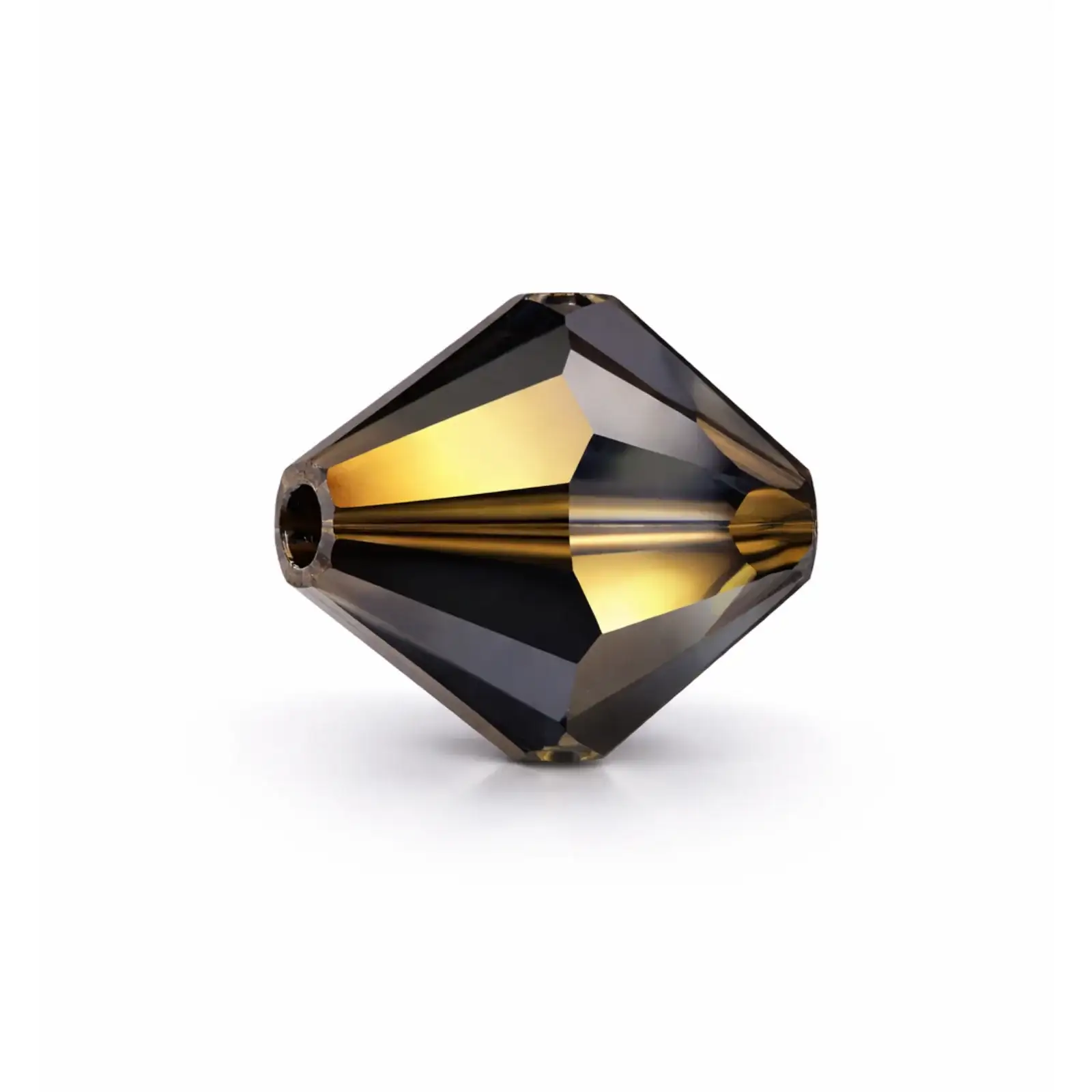 Brilliance Austrian Crystal Bicones 5328, 4mm, Dark Indigo Brandy Coated