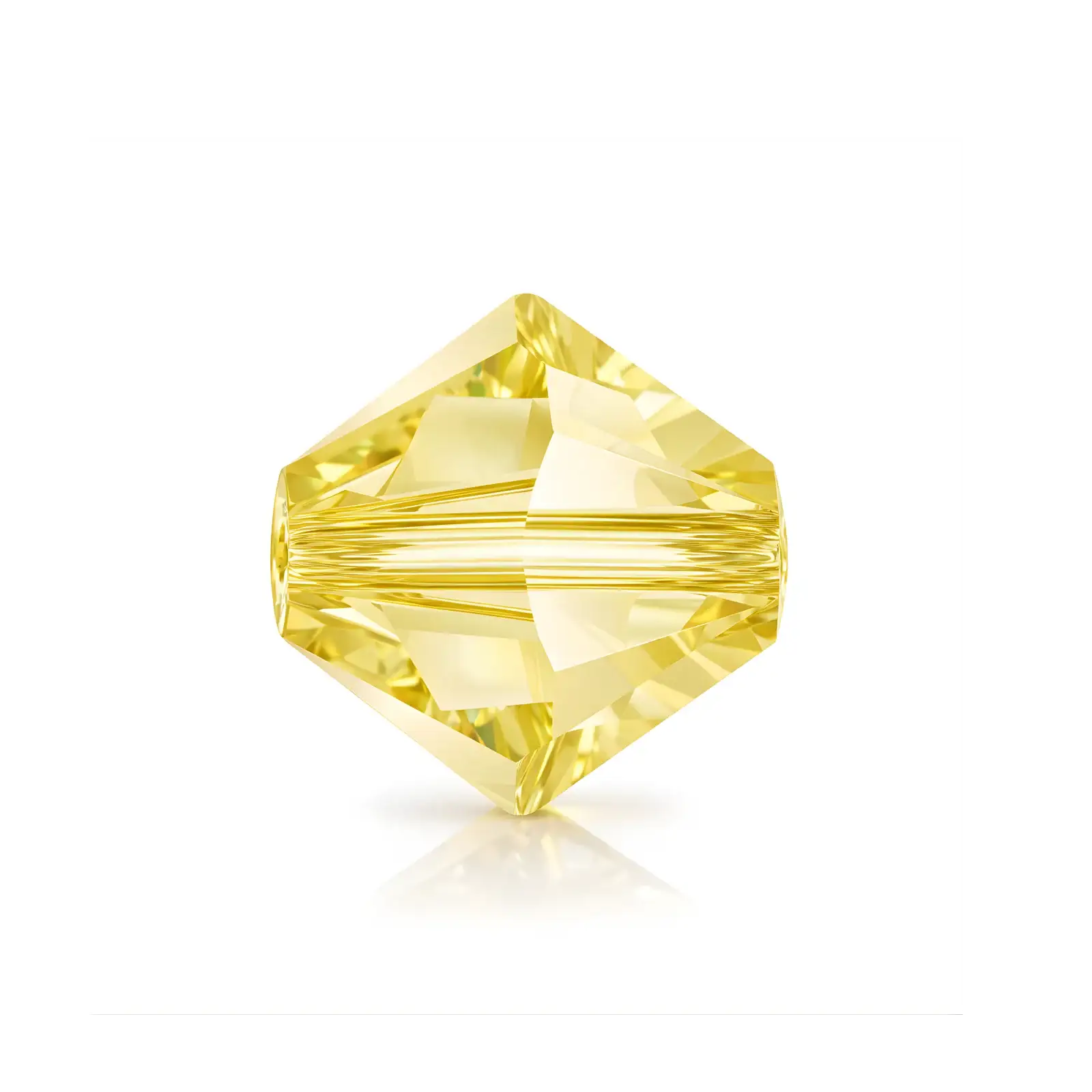Brilliance Austrian Crystal Bicones 5328, 4mm, Jonquil Champagne Coated