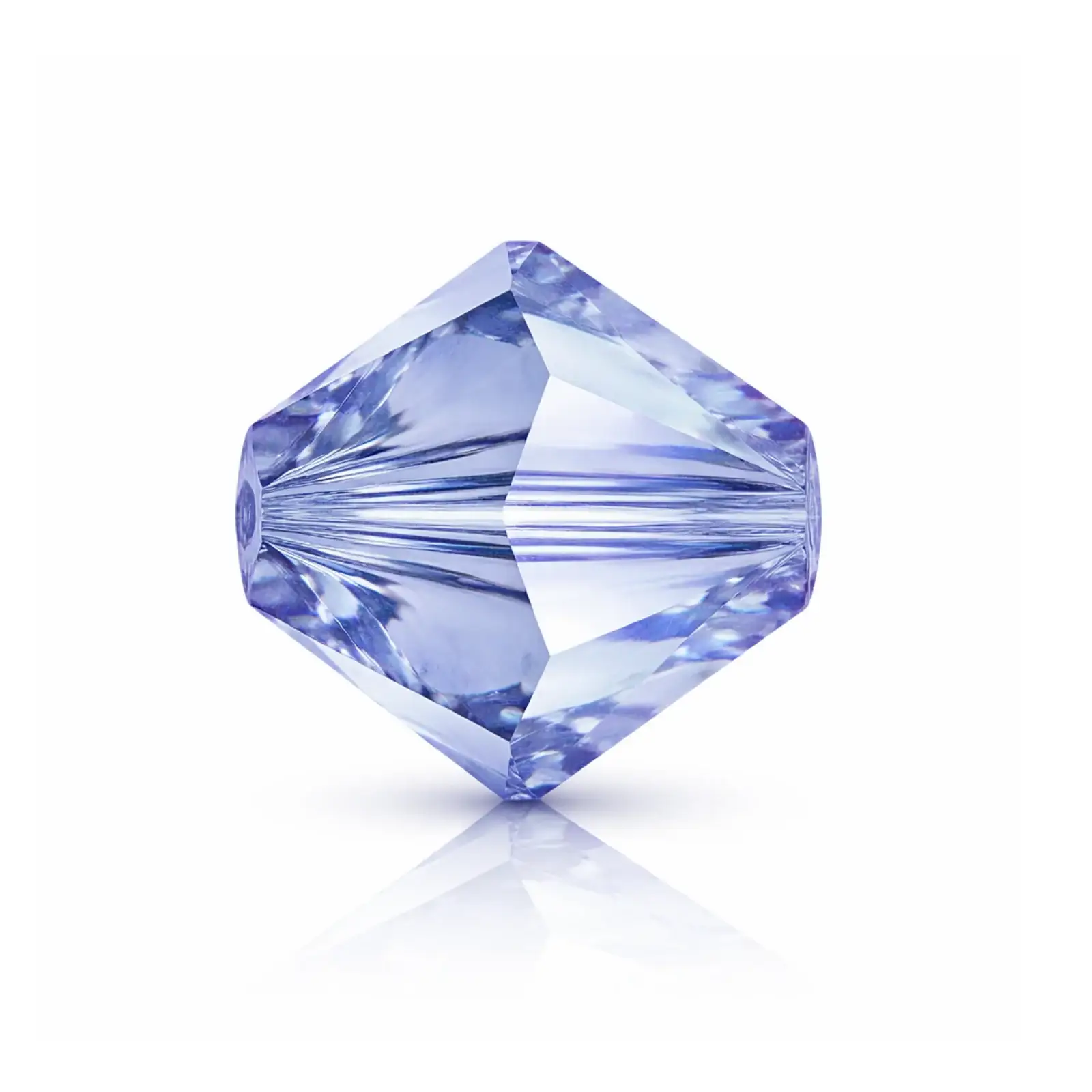 Brilliance Austrian Crystal Bicones 5328, 4mm, Light Sapphire Lemon Coated