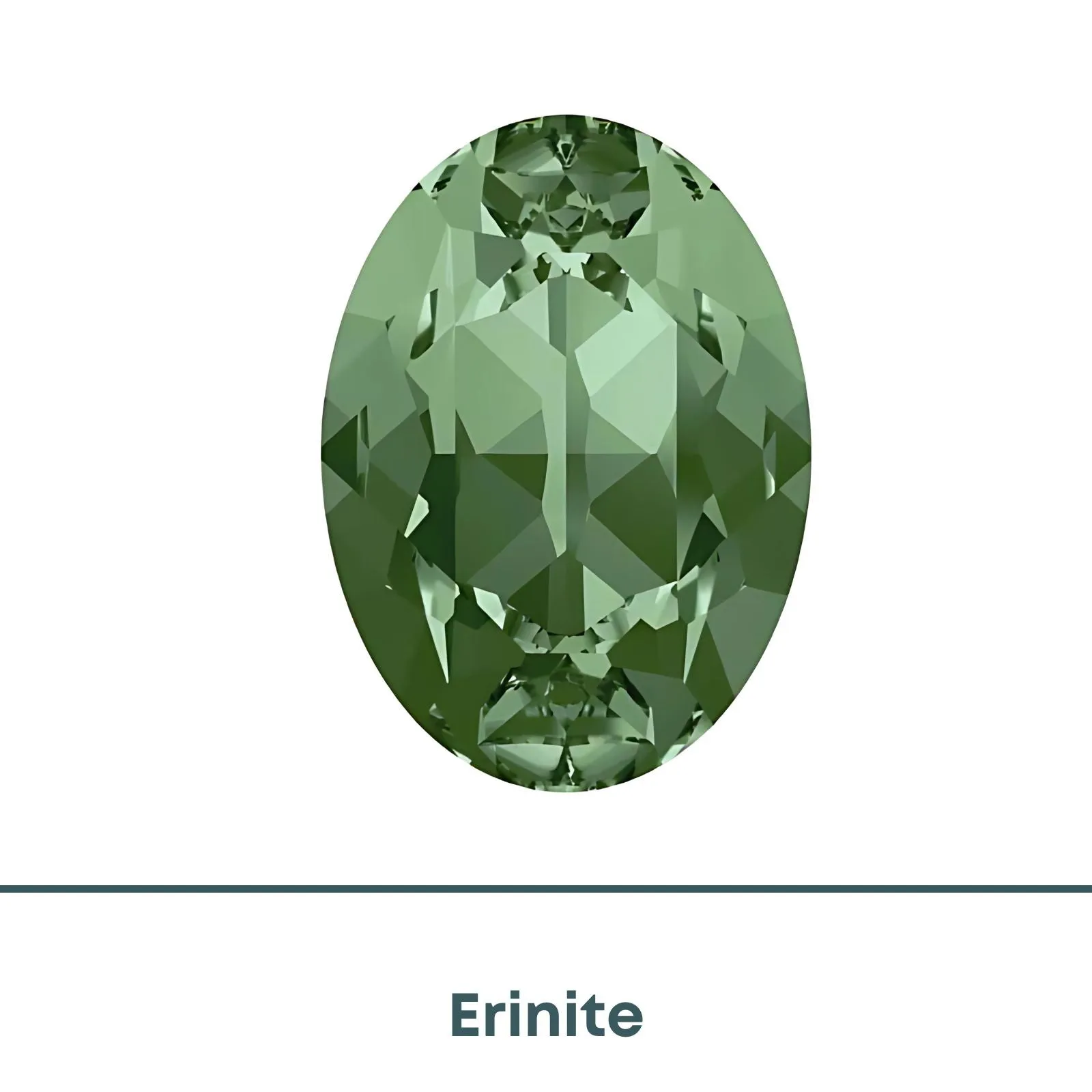 Brilliance Crystal, 4120 (14x10mm) Oval Faceted Fancy Stones, Erinite - Image 2