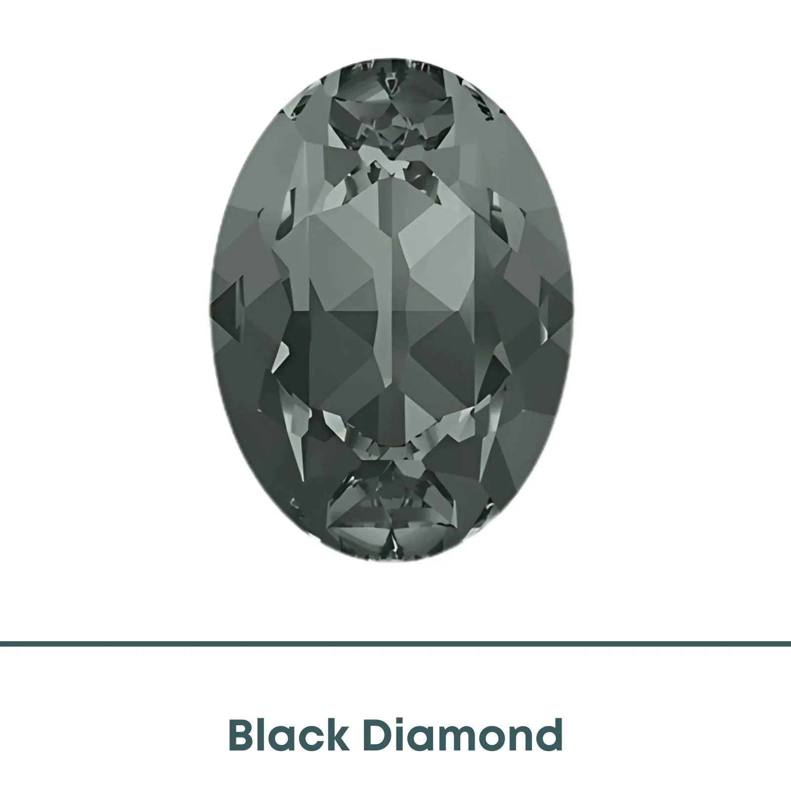 Brilliance Crystal, 4120 (18x13mm) Fancy Stones,  Black Diamond - Image 2