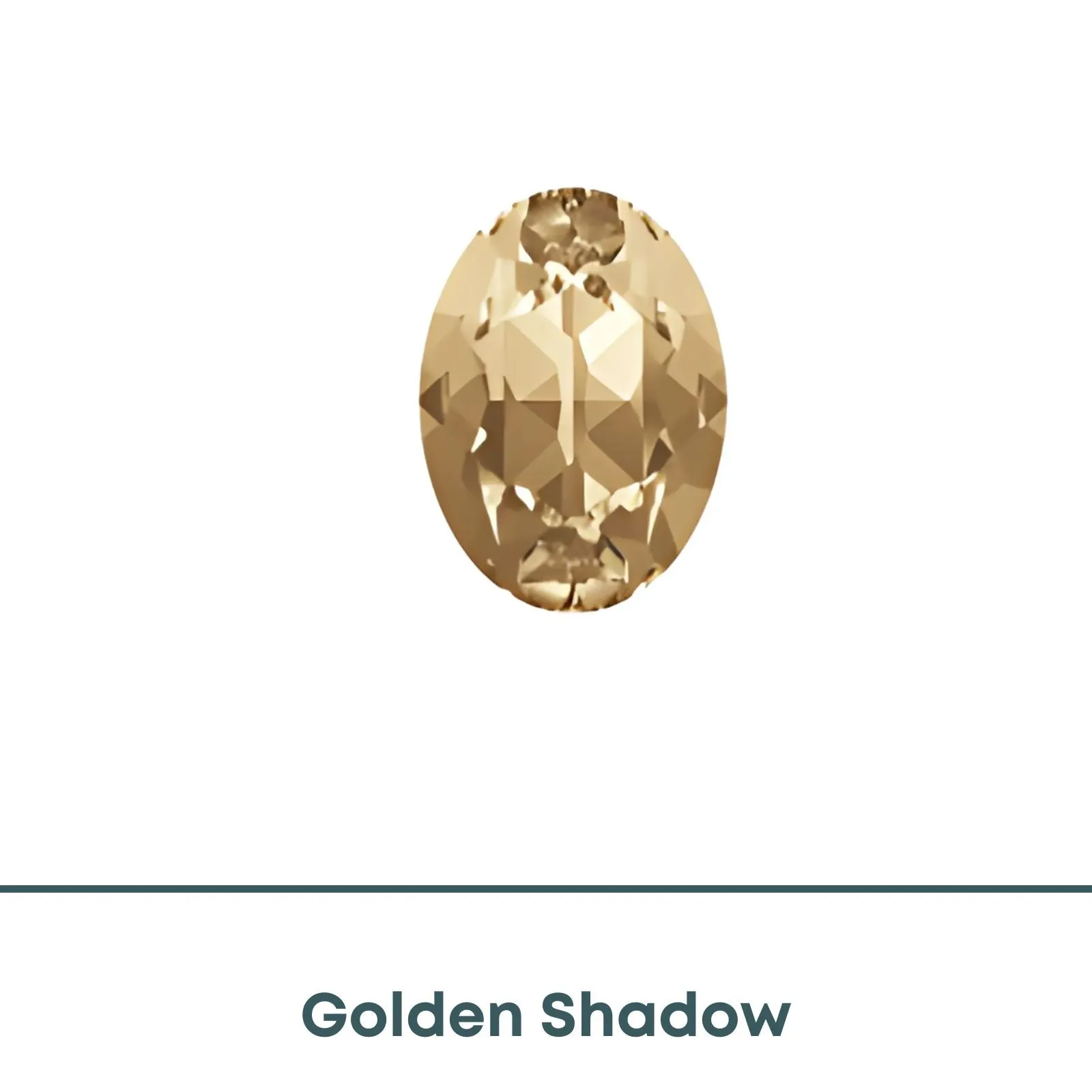 Brilliance Crystal, 4120 (18x13mm) Oval Fancy Stones, Golden Shadow - Image 2